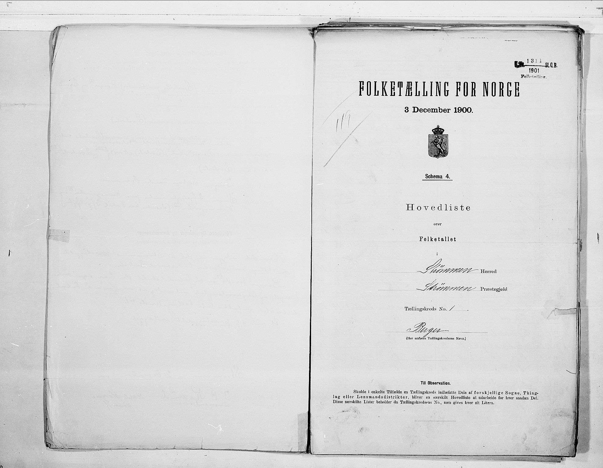 RA, 1900 census for Strømm, 1900, p. 4