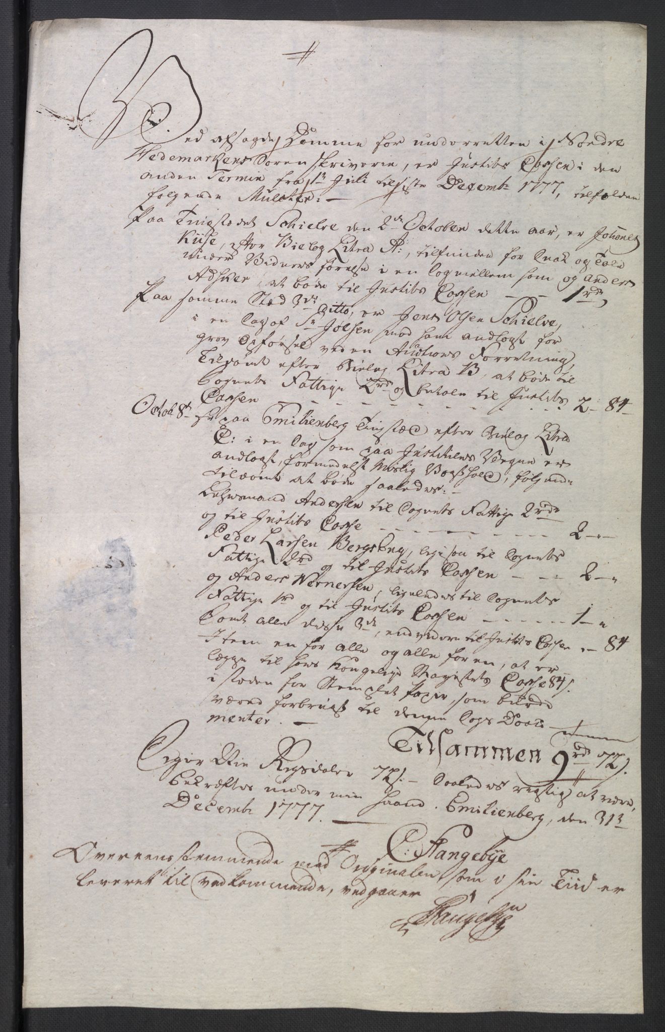 Rentekammeret inntil 1814, Reviderte regnskaper, Mindre regnskaper, AV/RA-EA-4068/Rb/L0014: Opplands amt, 1771-1779, p. 710