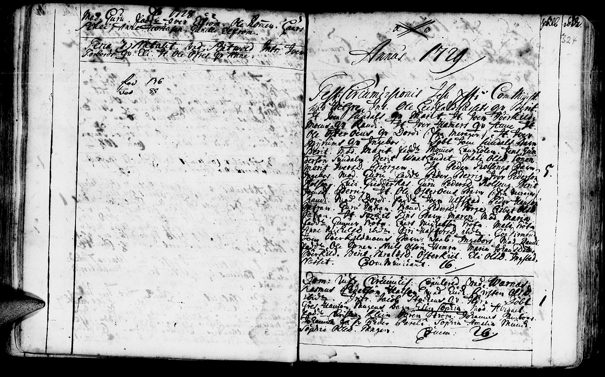 Ministerialprotokoller, klokkerbøker og fødselsregistre - Nord-Trøndelag, AV/SAT-A-1458/709/L0054: Parish register (official) no. 709A02, 1714-1738, p. 323-324