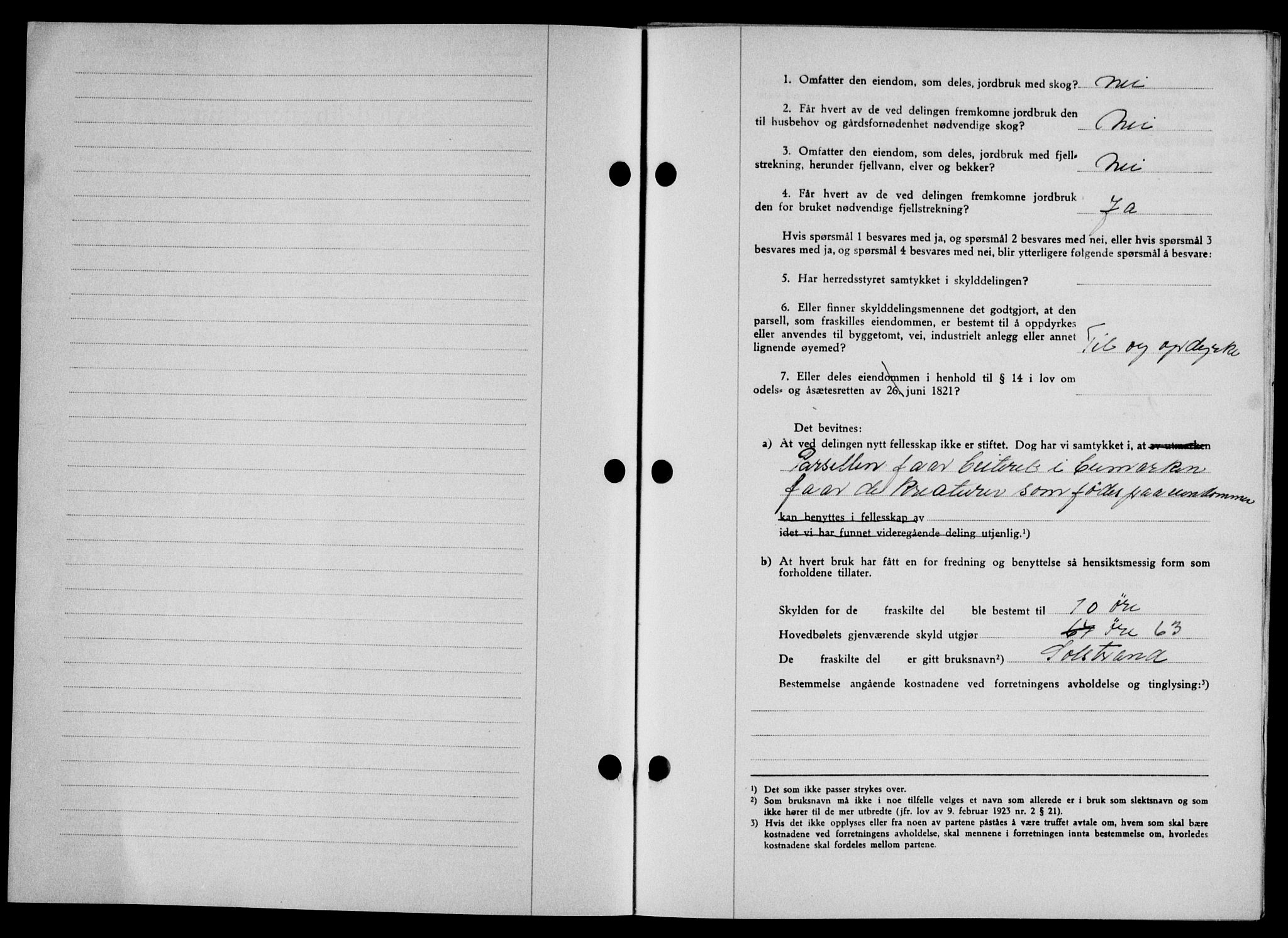 Lofoten sorenskriveri, SAT/A-0017/1/2/2C/L0010a: Mortgage book no. 10a, 1942-1943, Diary no: : 1713/1942