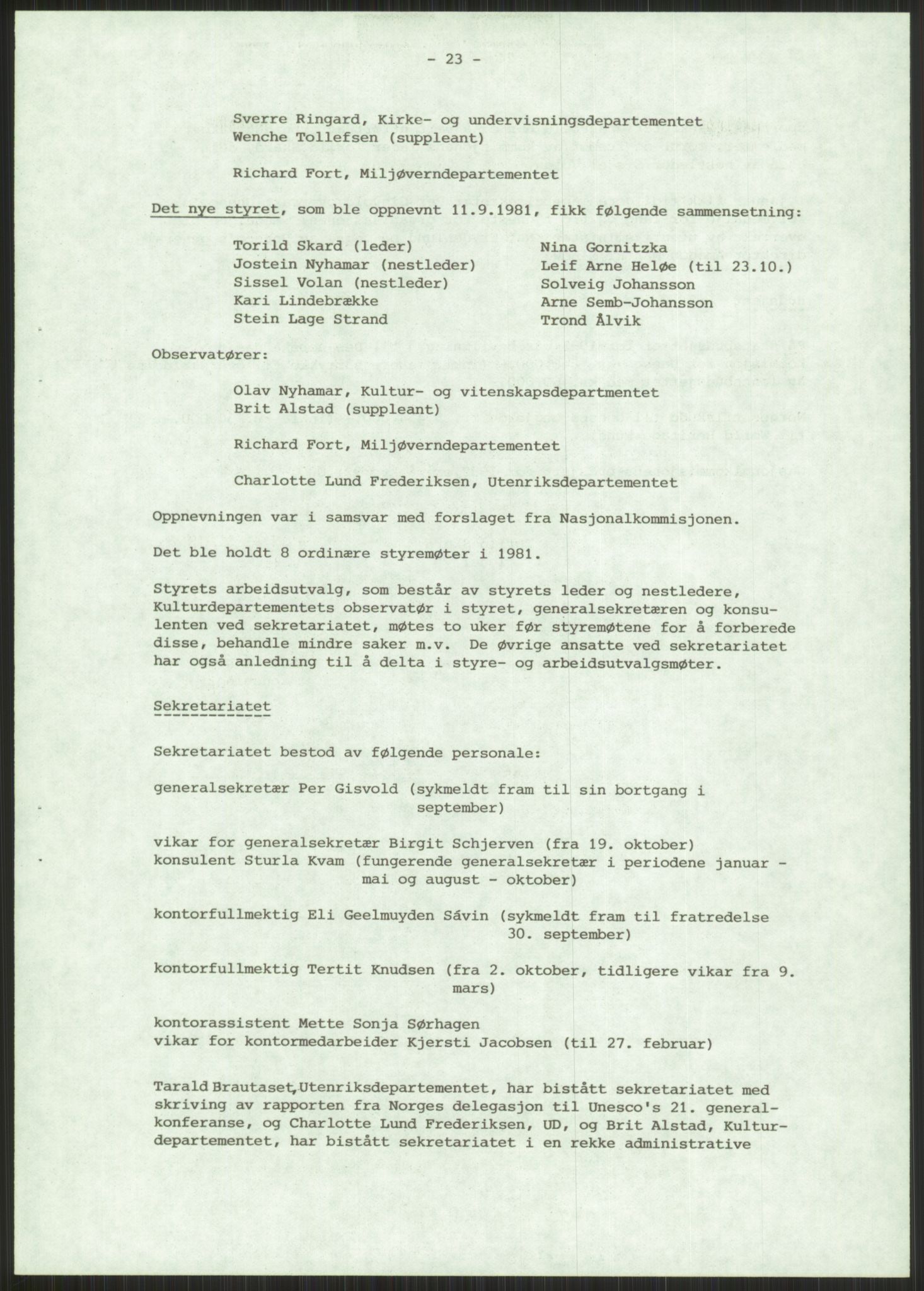 Den norske nasjonalkommisjonen for UNESCO, AV/RA-S-1730/A/Ad/L0001: --, 1953-1981