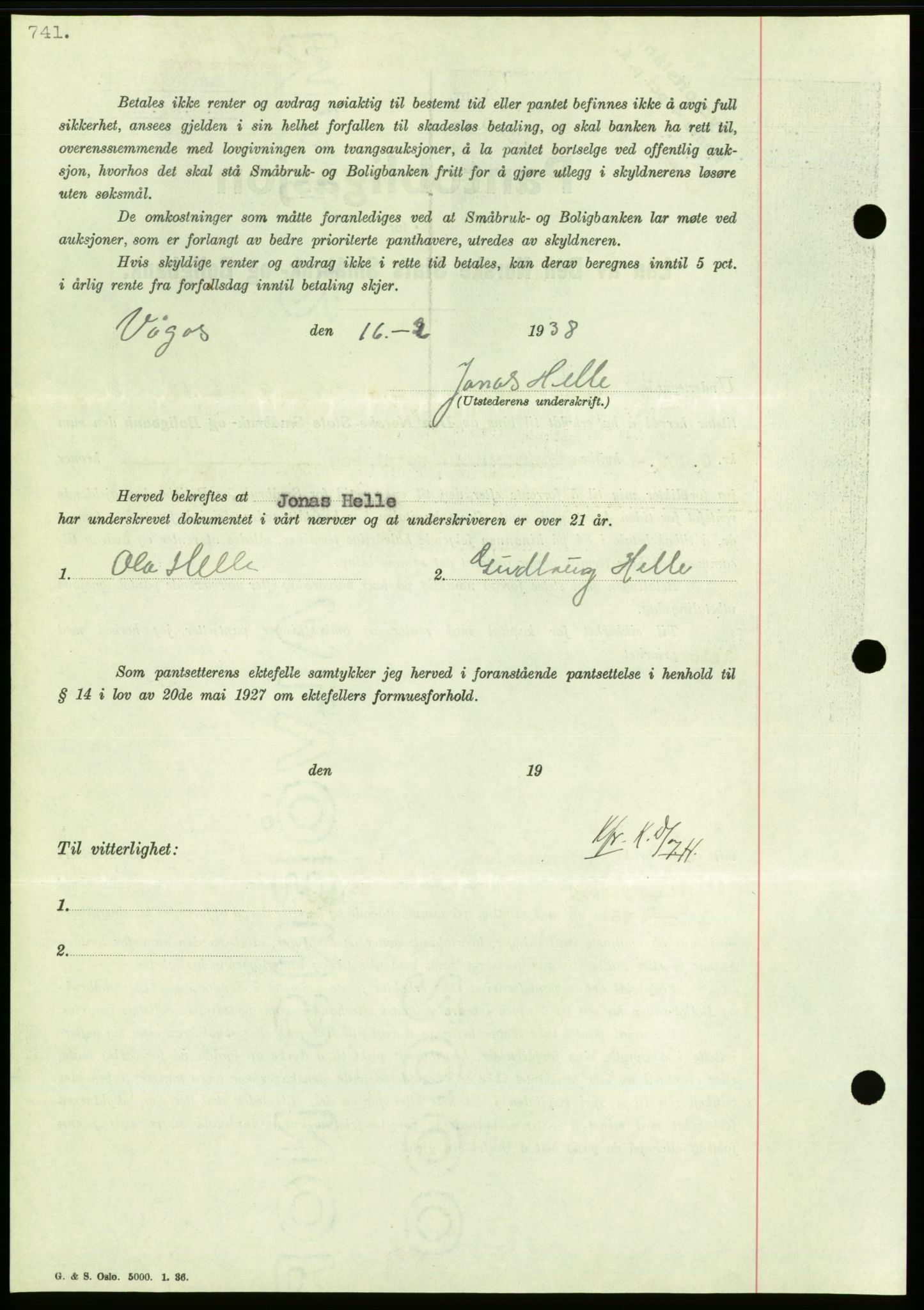 Nordmøre sorenskriveri, AV/SAT-A-4132/1/2/2Ca/L0092: Mortgage book no. B82, 1937-1938, Diary no: : 417/1938