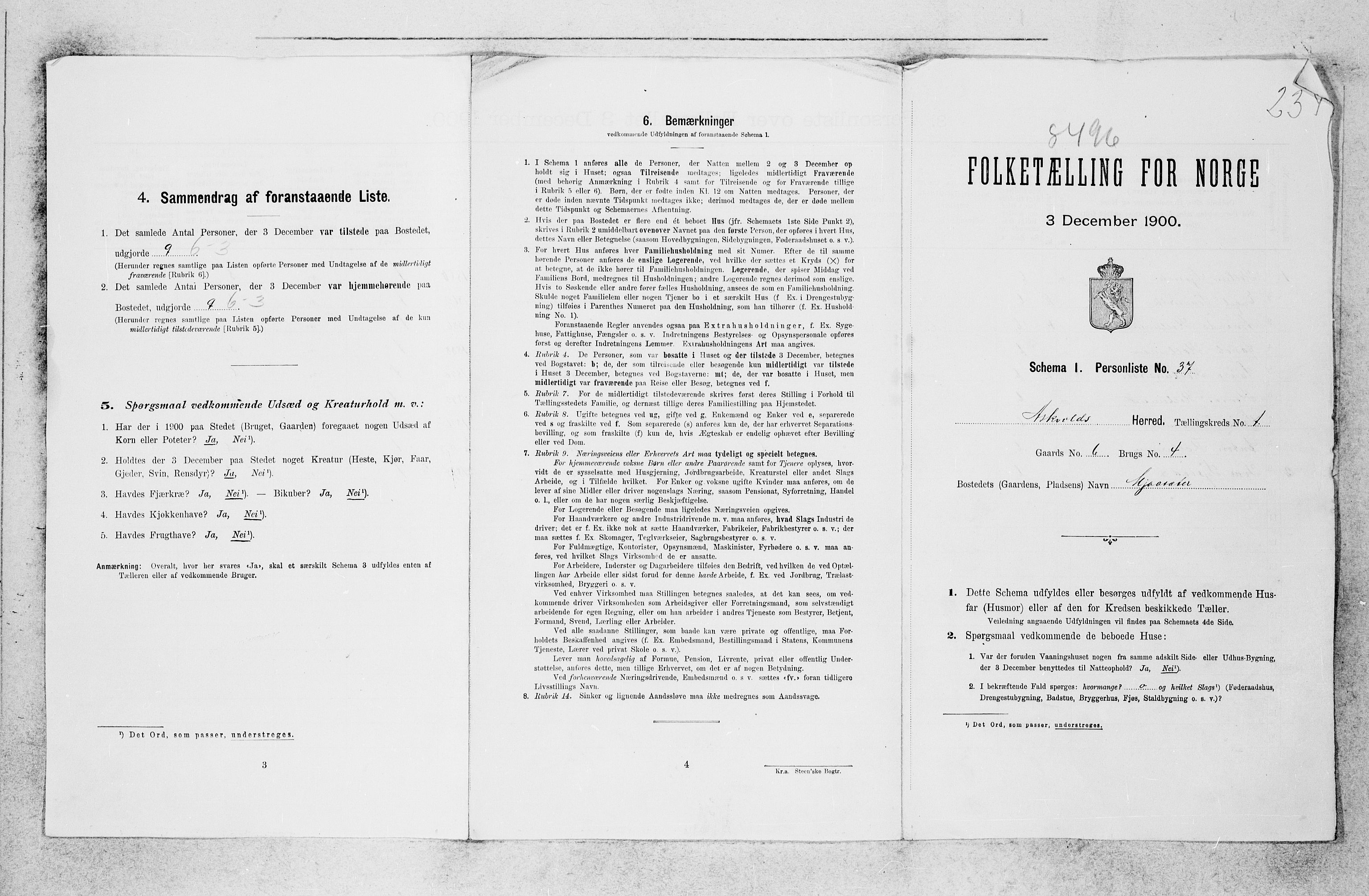 SAB, 1900 census for Askvoll, 1900, p. 32