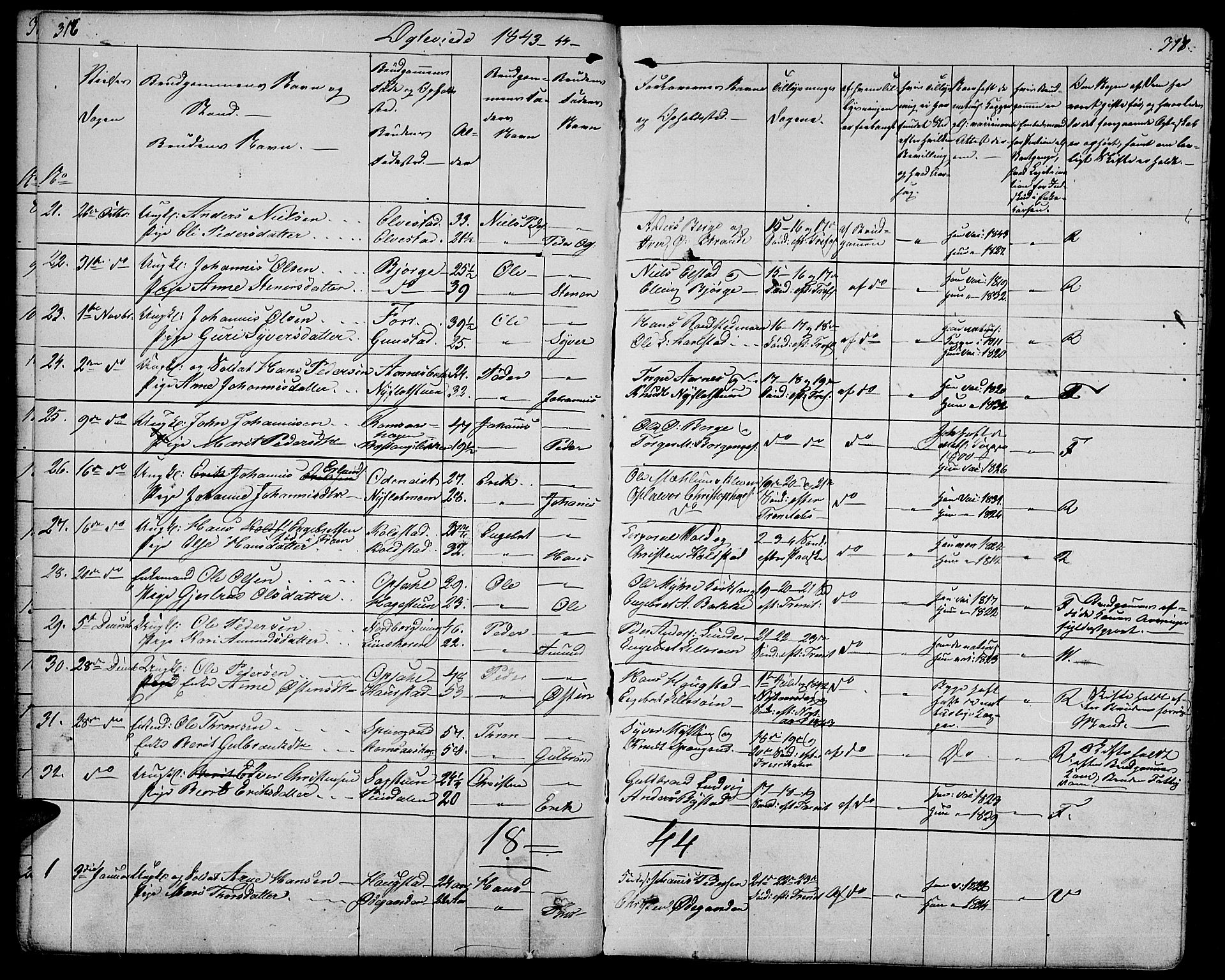 Ringebu prestekontor, SAH/PREST-082/H/Ha/Hab/L0002: Parish register (copy) no. 2, 1839-1853, p. 316-317
