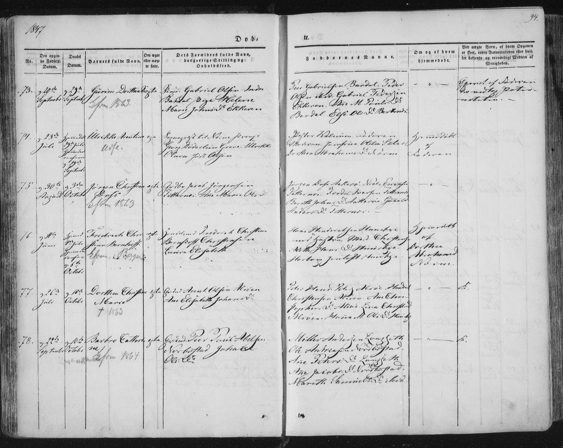 Ministerialprotokoller, klokkerbøker og fødselsregistre - Nordland, AV/SAT-A-1459/838/L0549: Parish register (official) no. 838A07, 1840-1854, p. 94