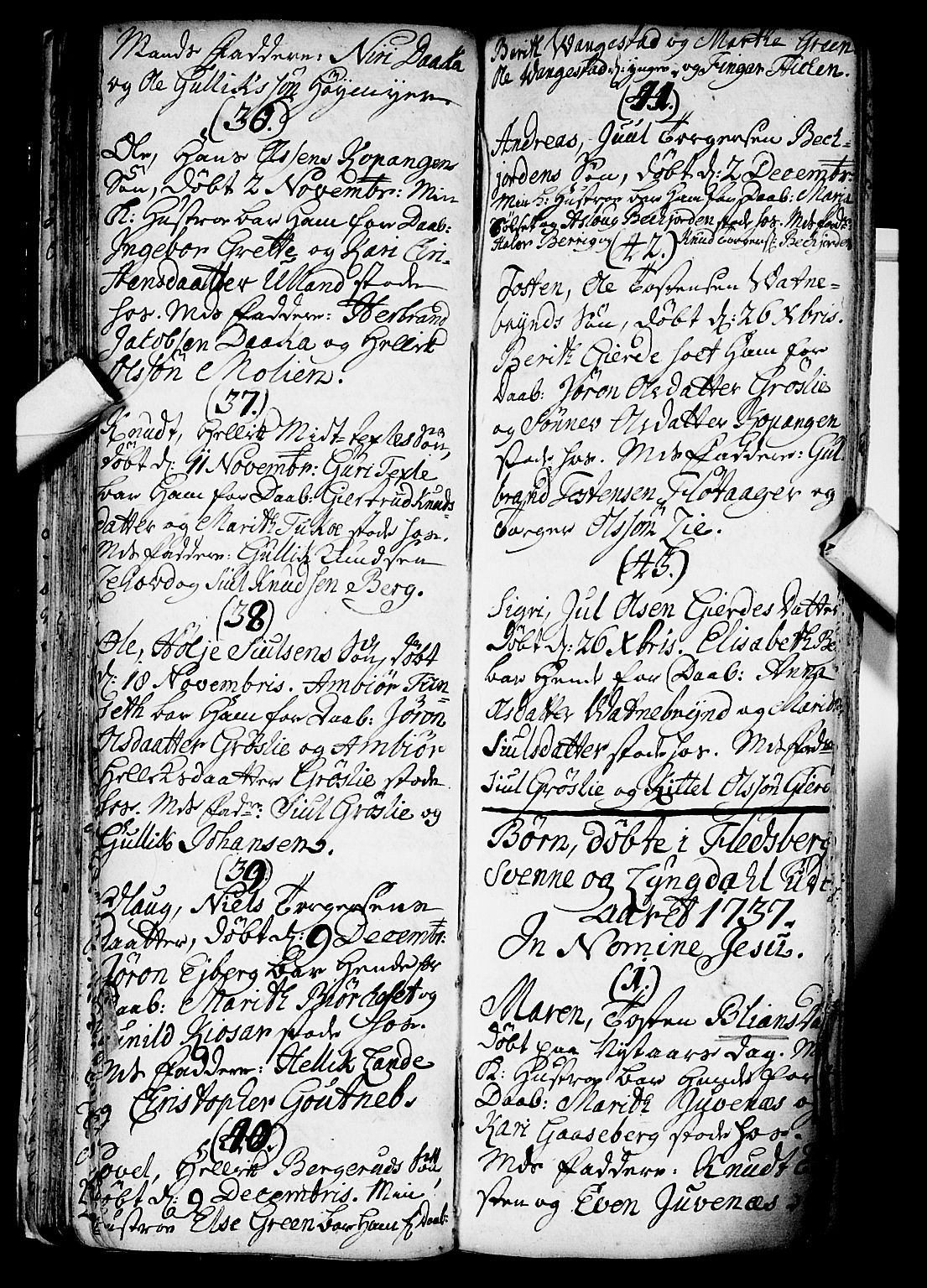 Flesberg kirkebøker, SAKO/A-18/F/Fa/L0002: Parish register (official) no. I 2, 1726-1747