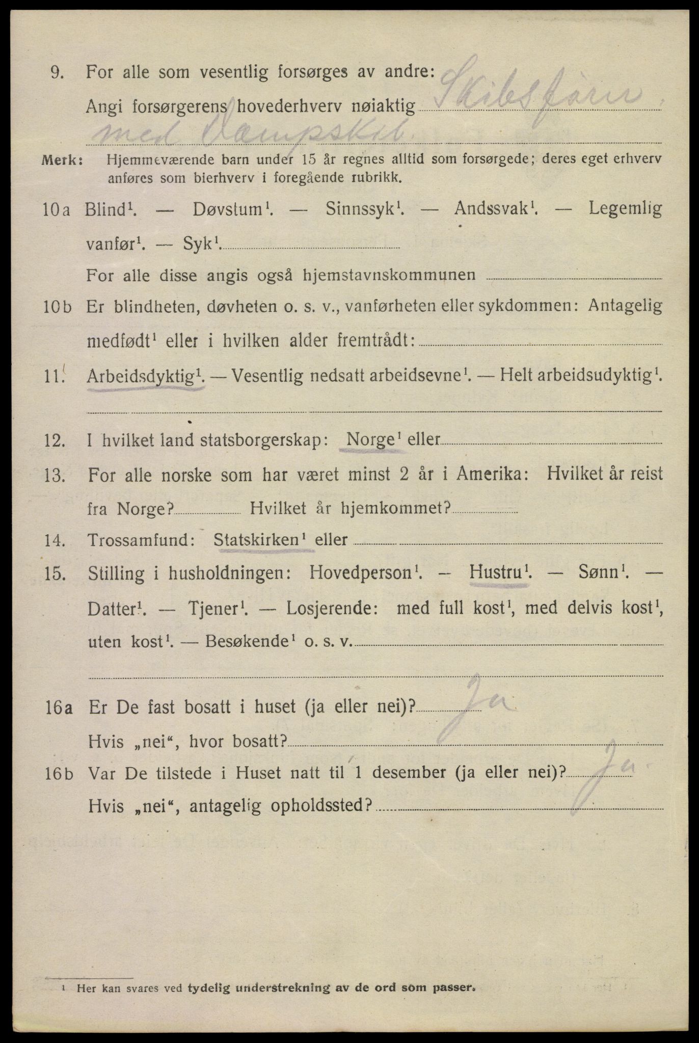 SAKO, 1920 census for Kragerø, 1920, p. 13166