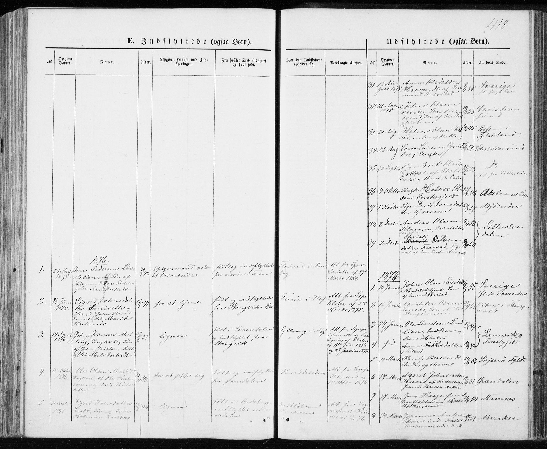 Ministerialprotokoller, klokkerbøker og fødselsregistre - Møre og Romsdal, SAT/A-1454/590/L1013: Parish register (official) no. 590A05, 1847-1877, p. 418