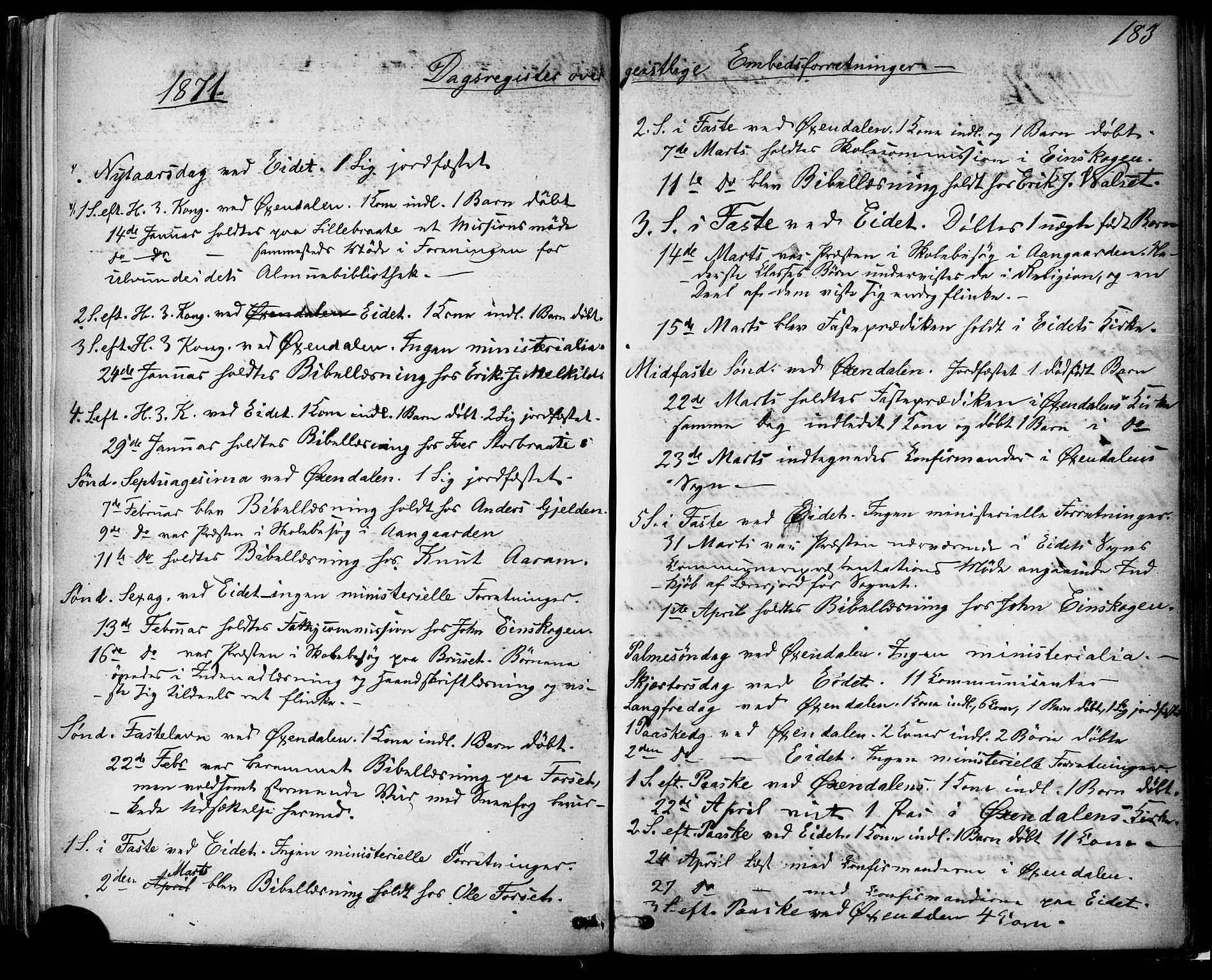 Ministerialprotokoller, klokkerbøker og fødselsregistre - Møre og Romsdal, SAT/A-1454/588/L1005: Parish register (official) no. 588A02, 1871-1885, p. 183