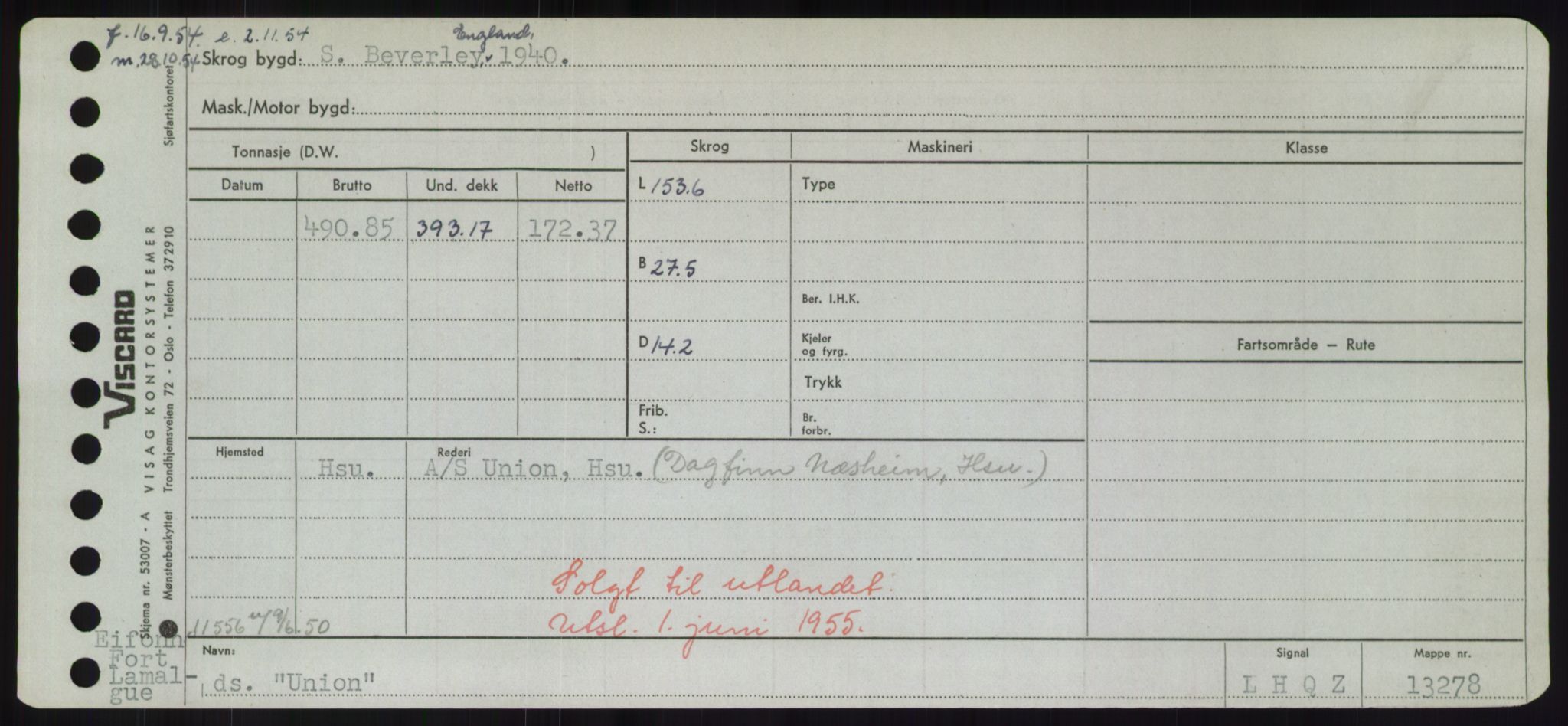 Sjøfartsdirektoratet med forløpere, Skipsmålingen, RA/S-1627/H/Hd/L0040: Fartøy, U-Ve, p. 89