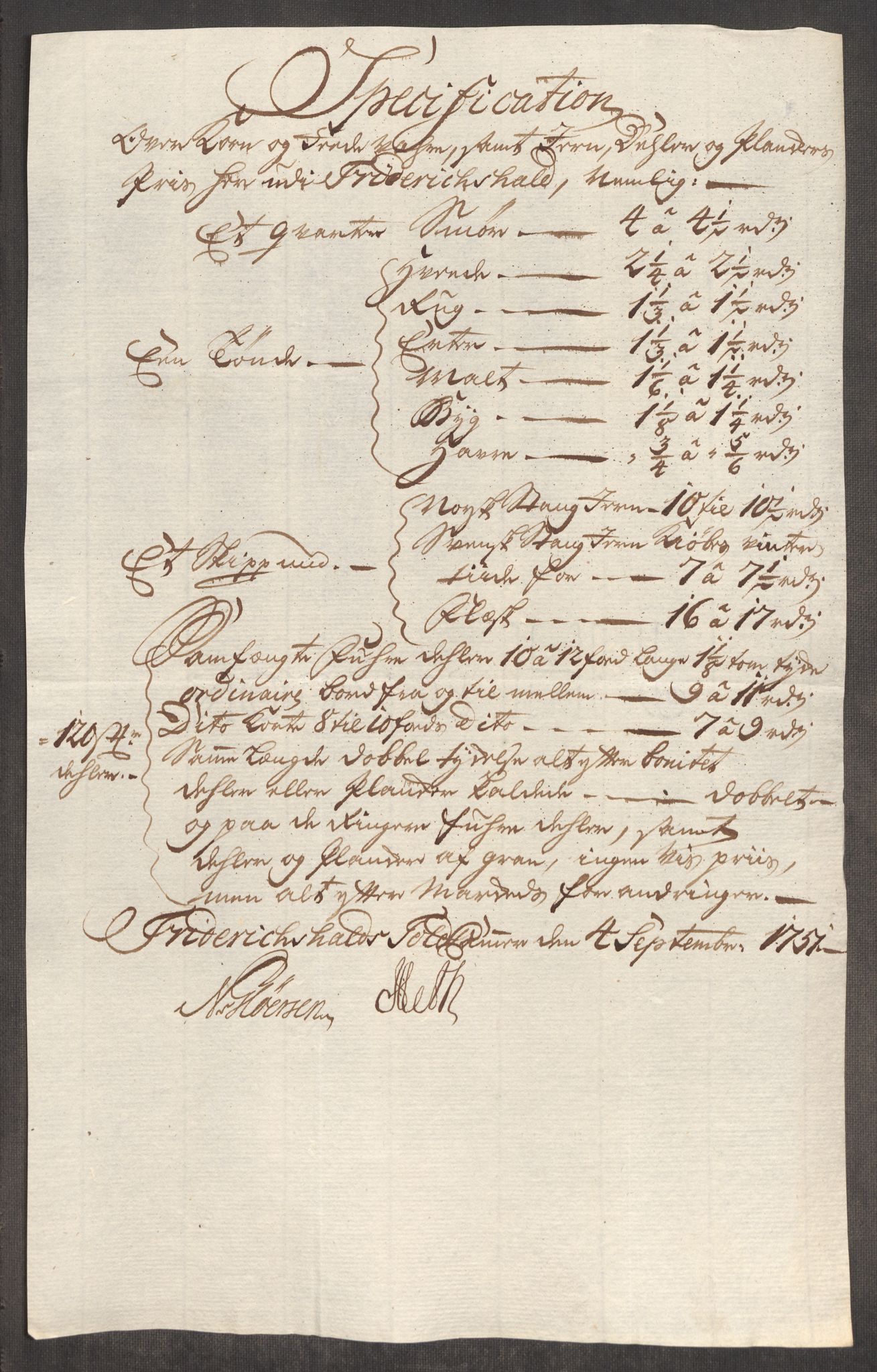 Rentekammeret inntil 1814, Realistisk ordnet avdeling, AV/RA-EA-4070/Oe/L0004: [Ø1]: Priskuranter, 1749-1752, p. 464