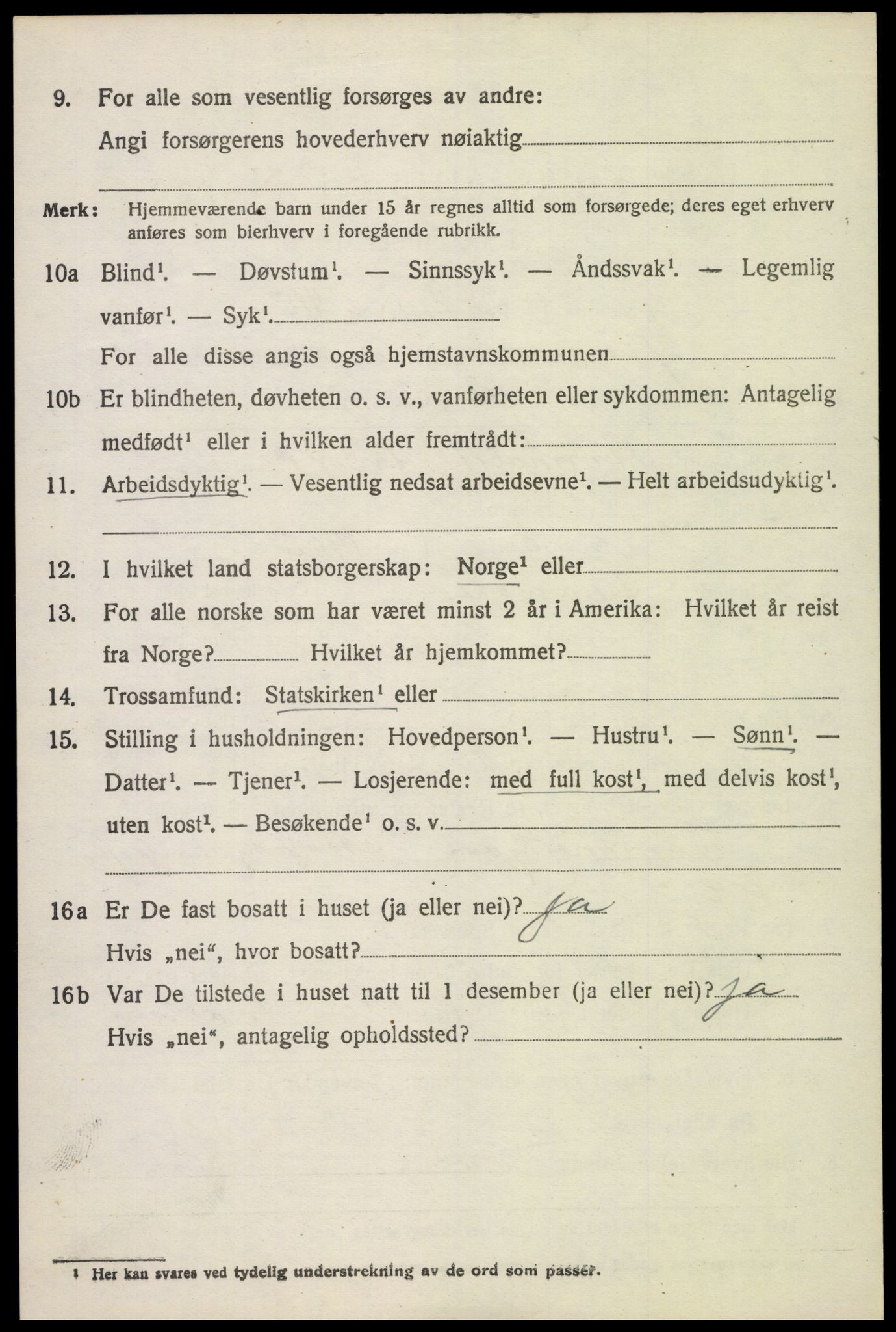 SAH, 1920 census for Jevnaker, 1920, p. 2234