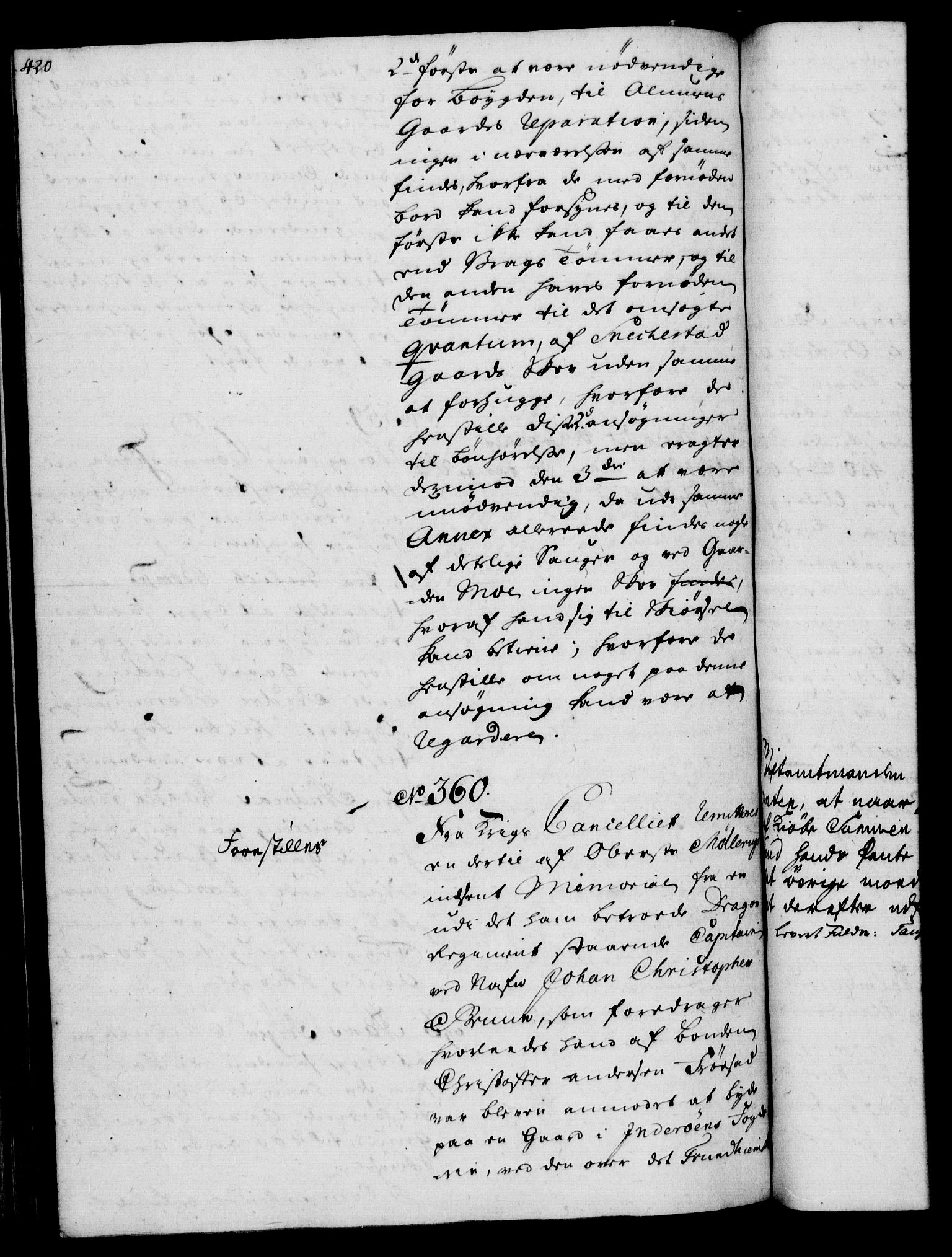 Rentekammeret, Kammerkanselliet, RA/EA-3111/G/Gh/Gha/L0032: Norsk ekstraktmemorialprotokoll (merket RK 53.77), 1753-1755, p. 420