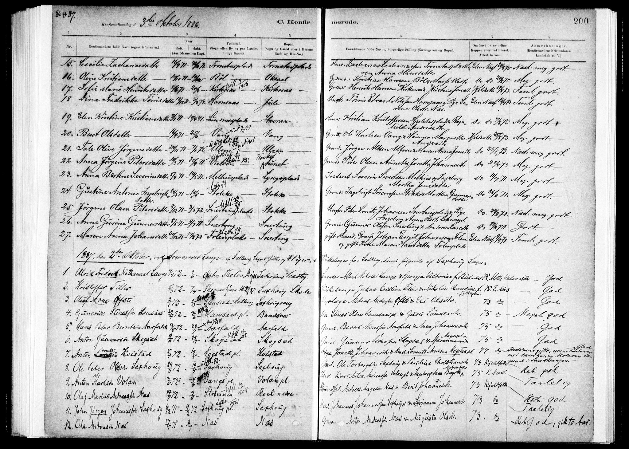 Ministerialprotokoller, klokkerbøker og fødselsregistre - Nord-Trøndelag, SAT/A-1458/730/L0285: Parish register (official) no. 730A10, 1879-1914, p. 200