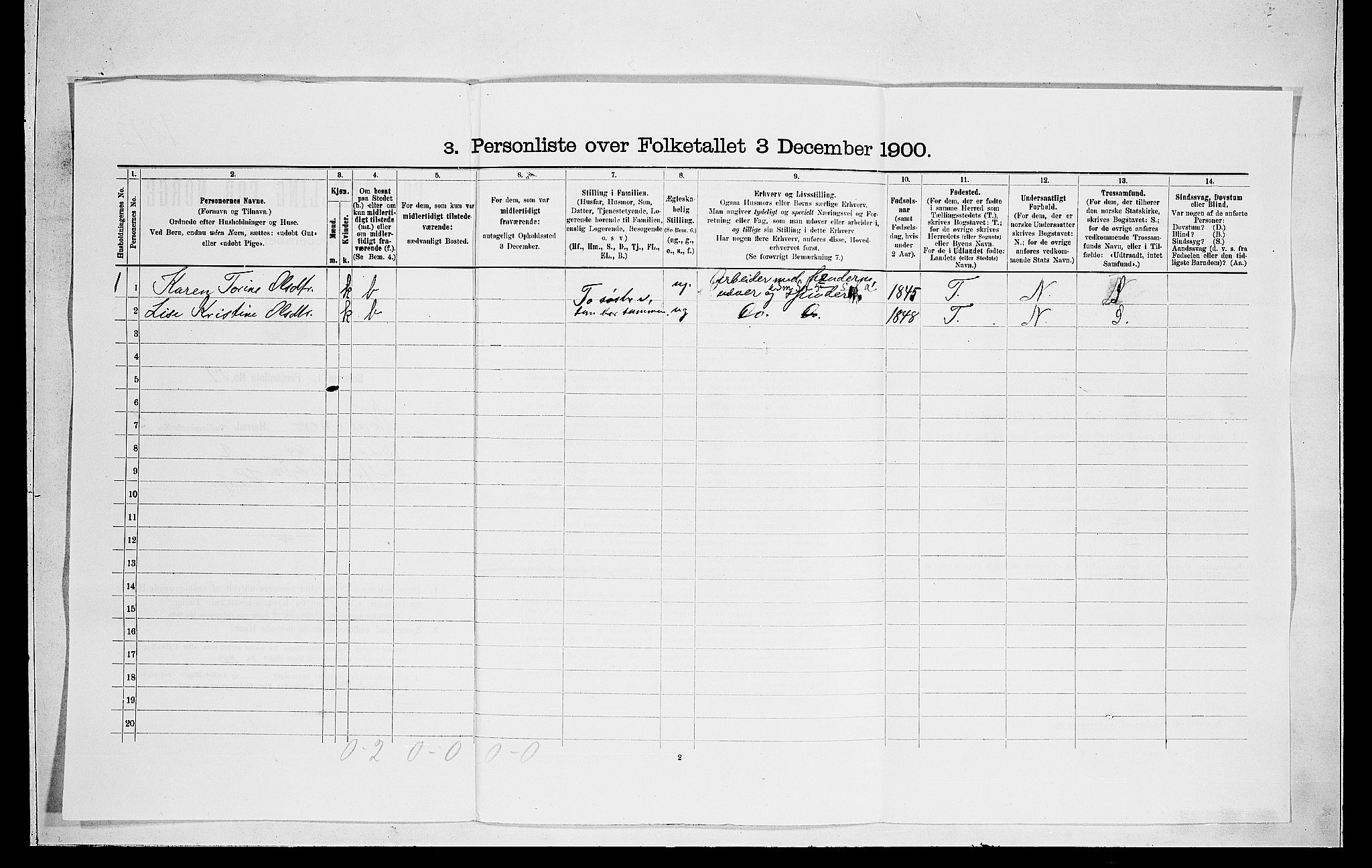 RA, 1900 census for Norderhov, 1900, p. 686