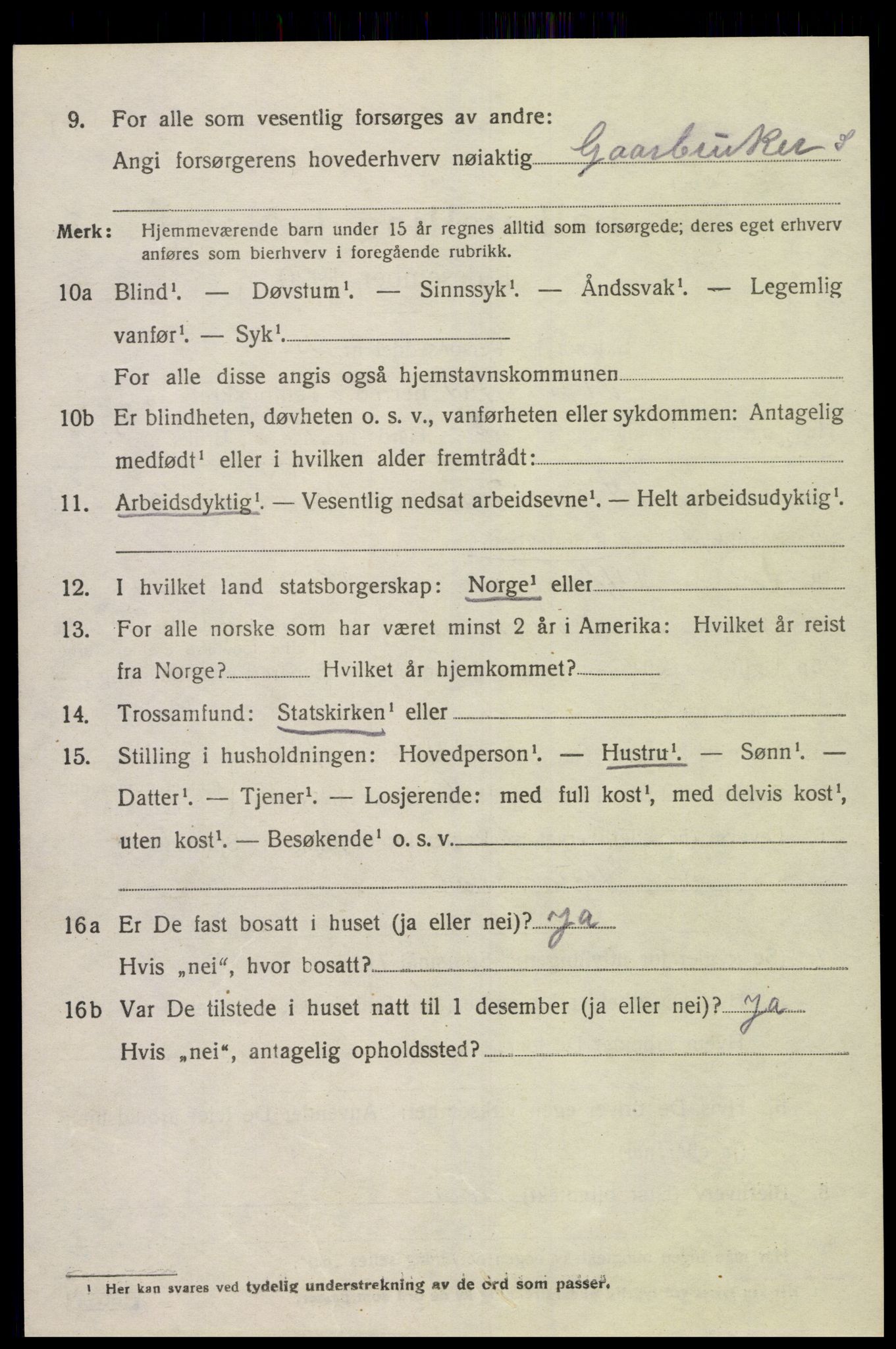 SAK, 1920 census for Vigmostad, 1920, p. 1902