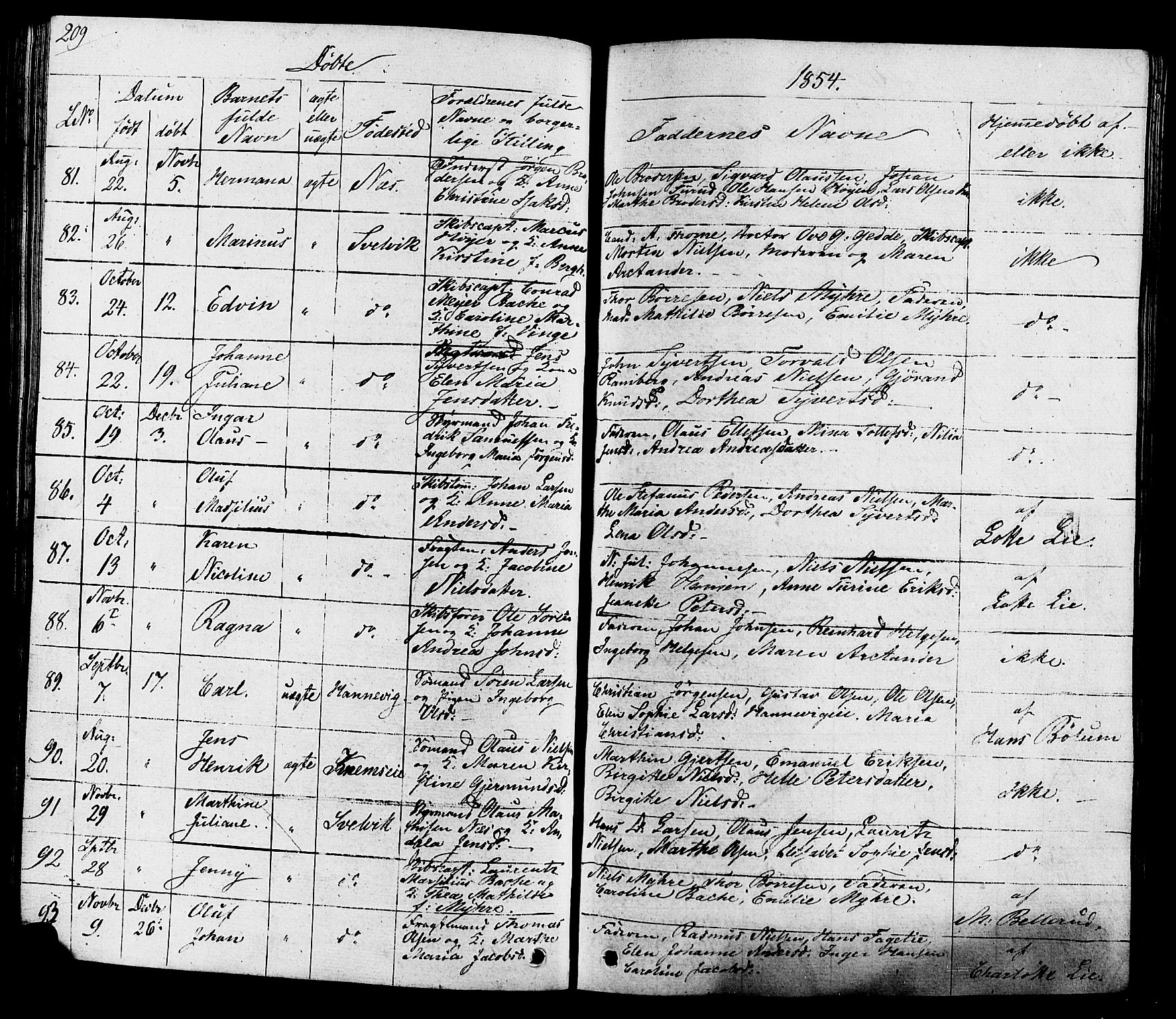 Hurum kirkebøker, AV/SAKO-A-229/G/Ga/L0002: Parish register (copy) no. I 2, 1827-1857, p. 209