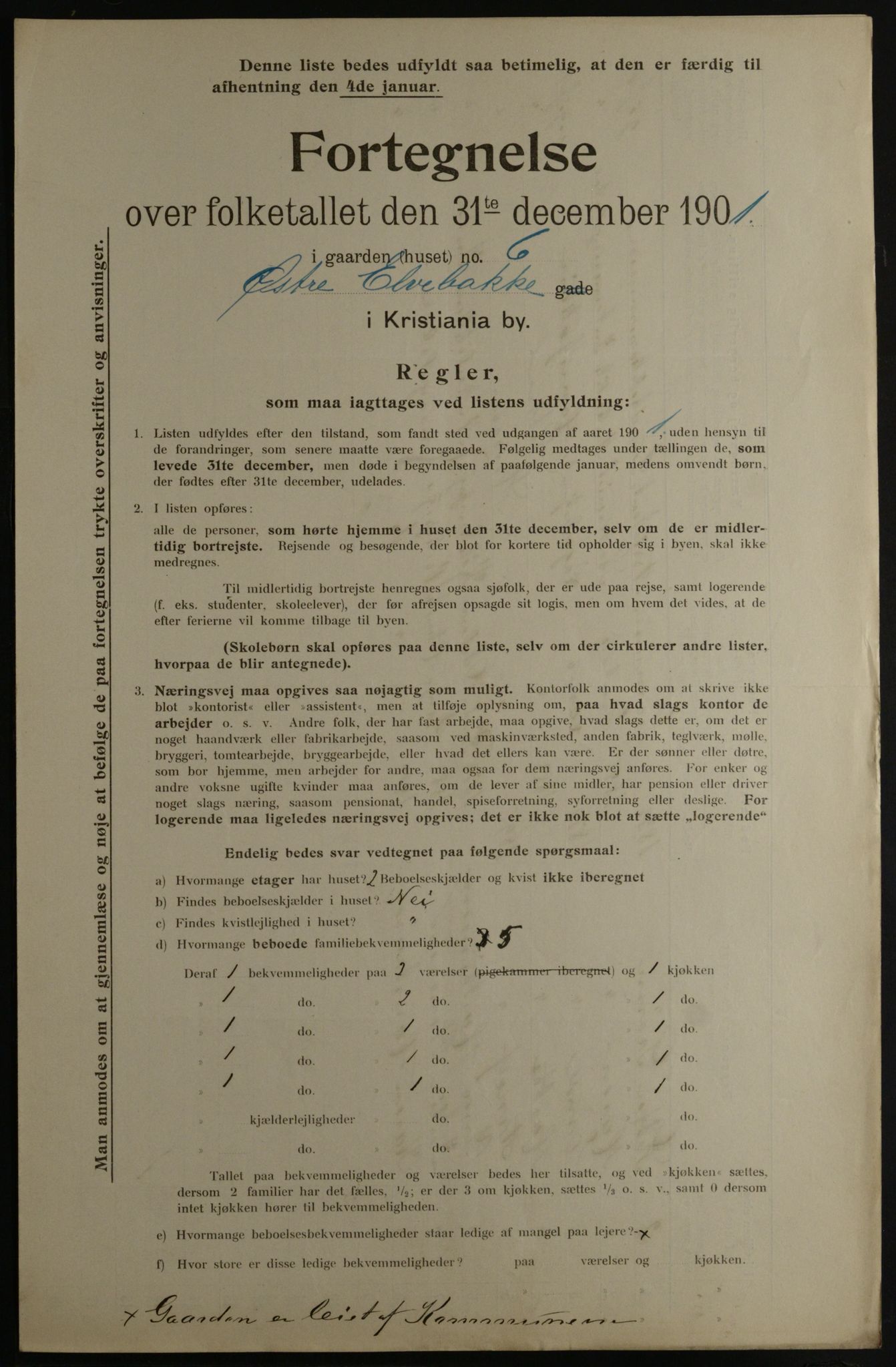 OBA, Municipal Census 1901 for Kristiania, 1901, p. 19733