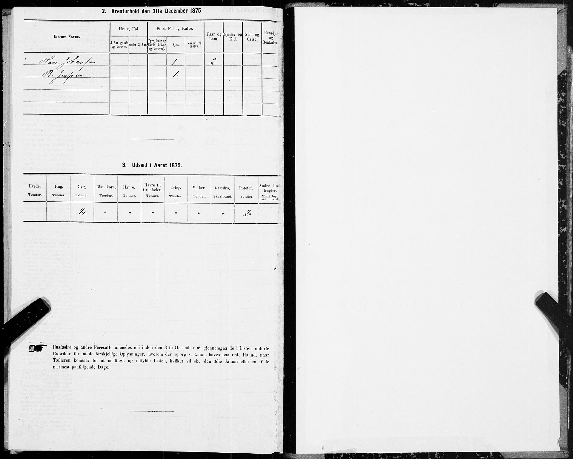 SAT, 1875 census for 1722P Ytterøy, 1875