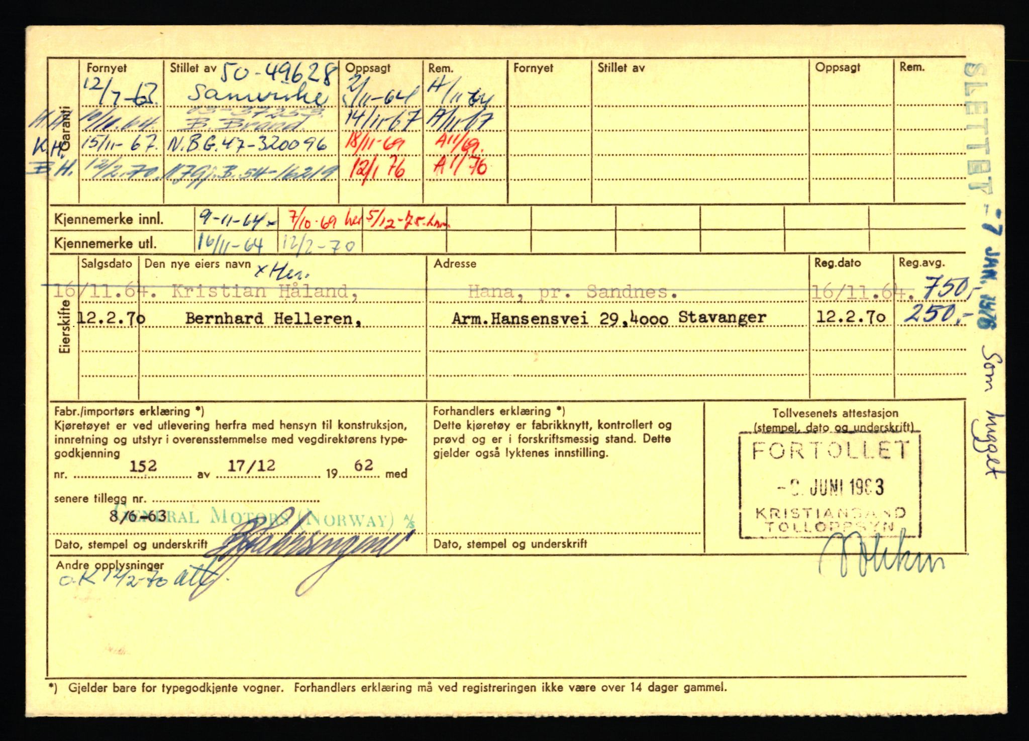 Stavanger trafikkstasjon, AV/SAST-A-101942/0/F/L0070: L-78800 - L-80499, 1930-1971, p. 2023