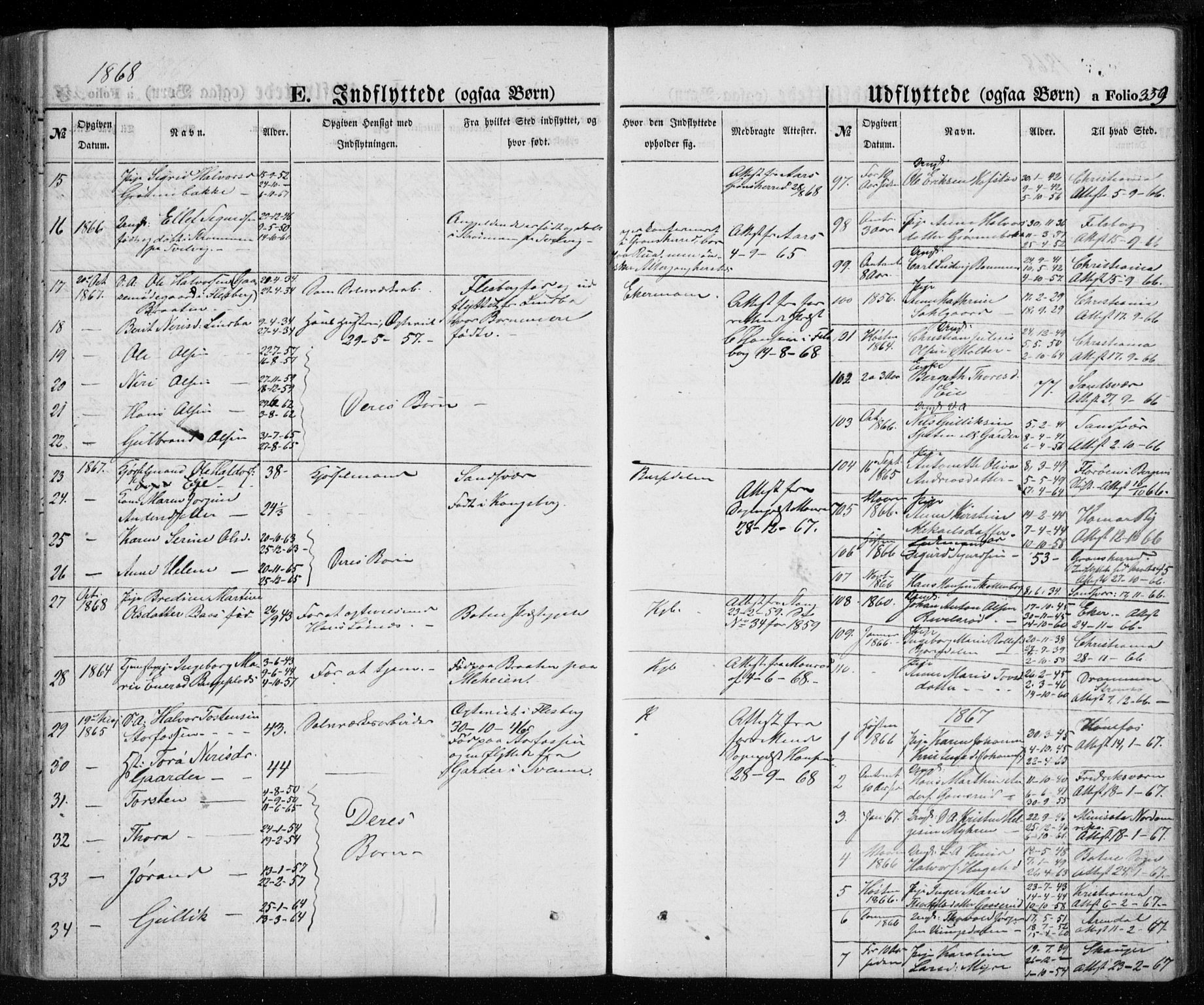 Kongsberg kirkebøker, AV/SAKO-A-22/G/Ga/L0003: Parish register (copy) no. 3, 1859-1875, p. 359