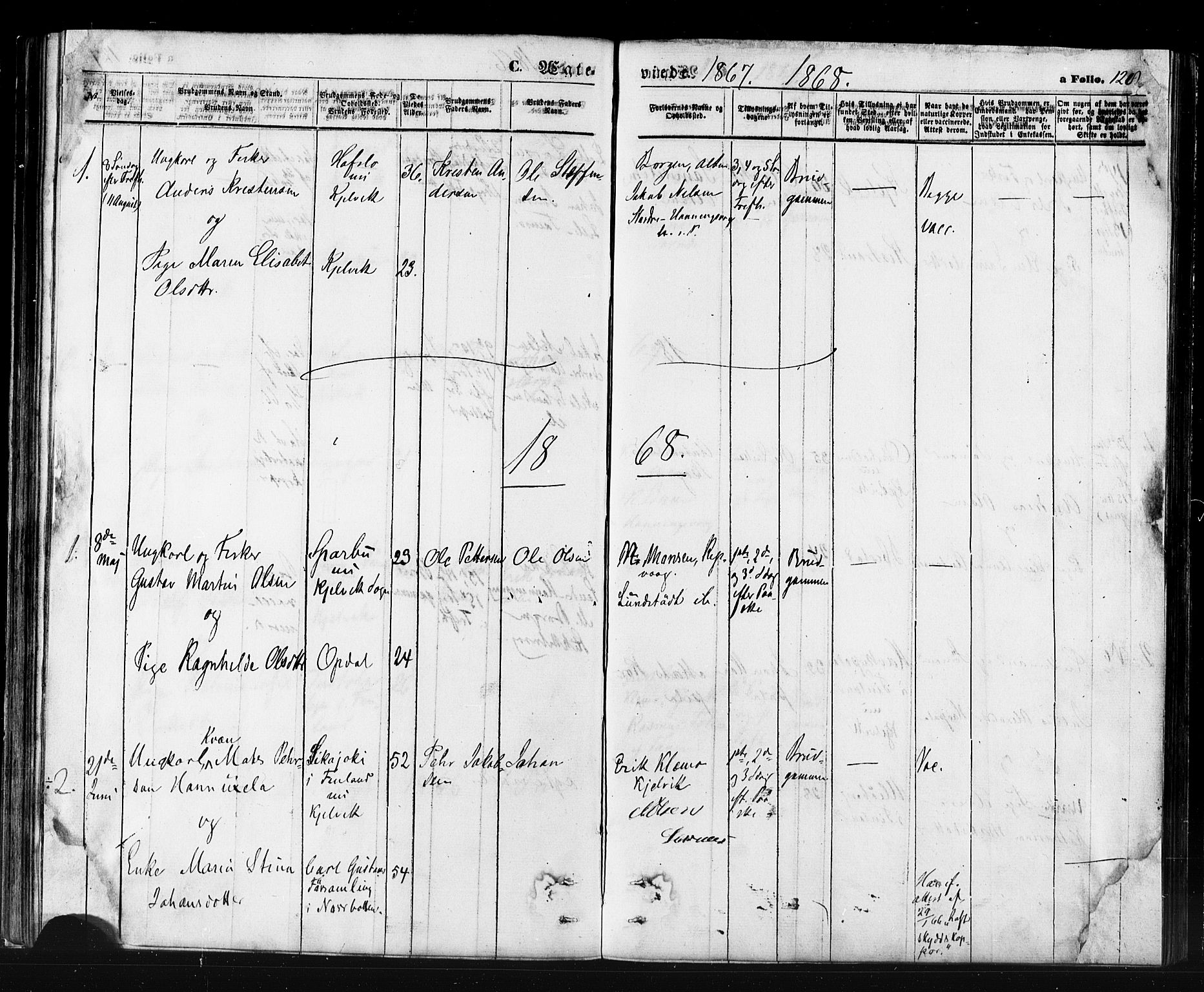 Måsøy sokneprestkontor, SATØ/S-1348/H/Ha/L0006kirke: Parish register (official) no. 6, 1861-1886, p. 128