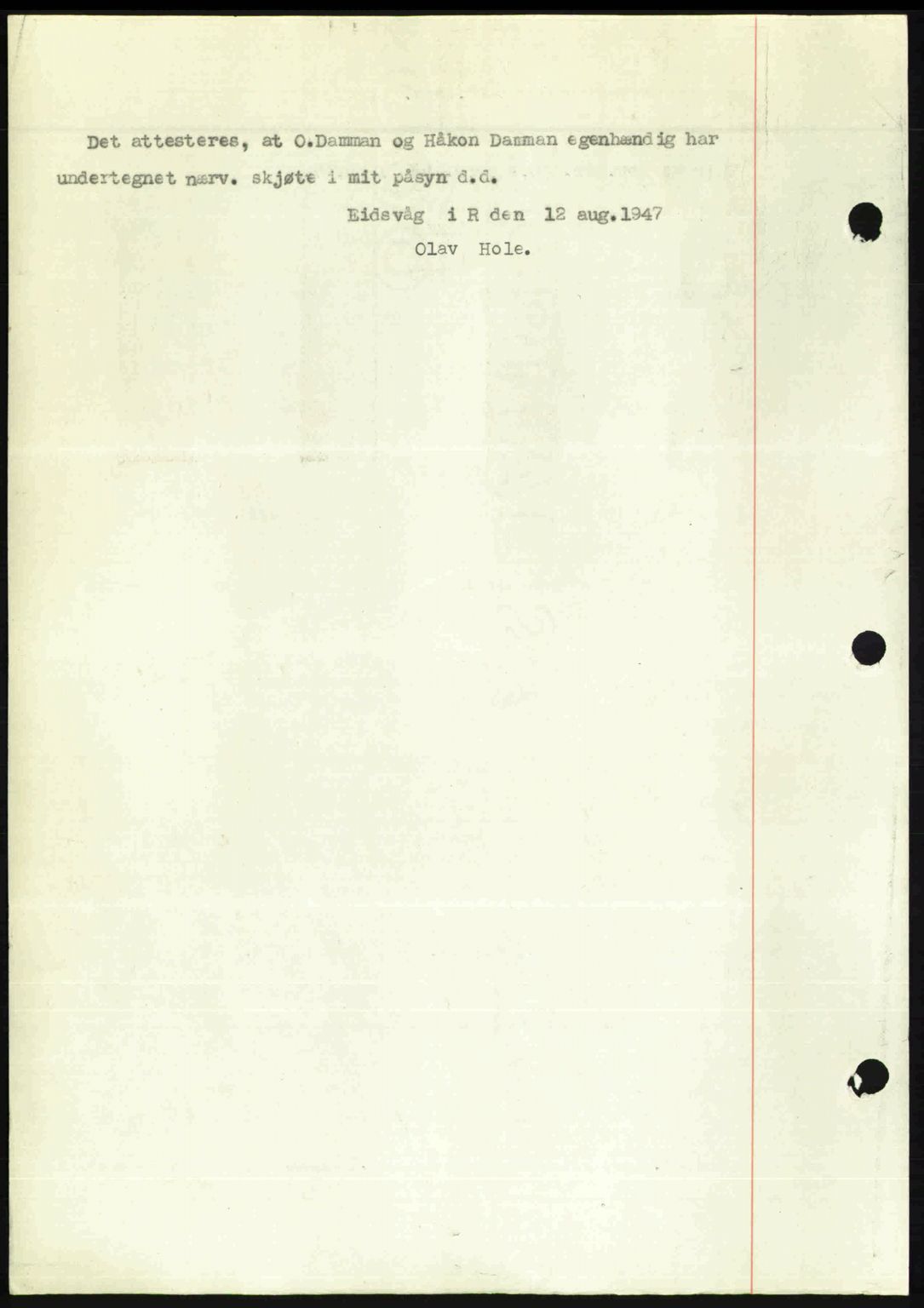 Romsdal sorenskriveri, AV/SAT-A-4149/1/2/2C: Mortgage book no. A23, 1947-1947, Diary no: : 1958/1947