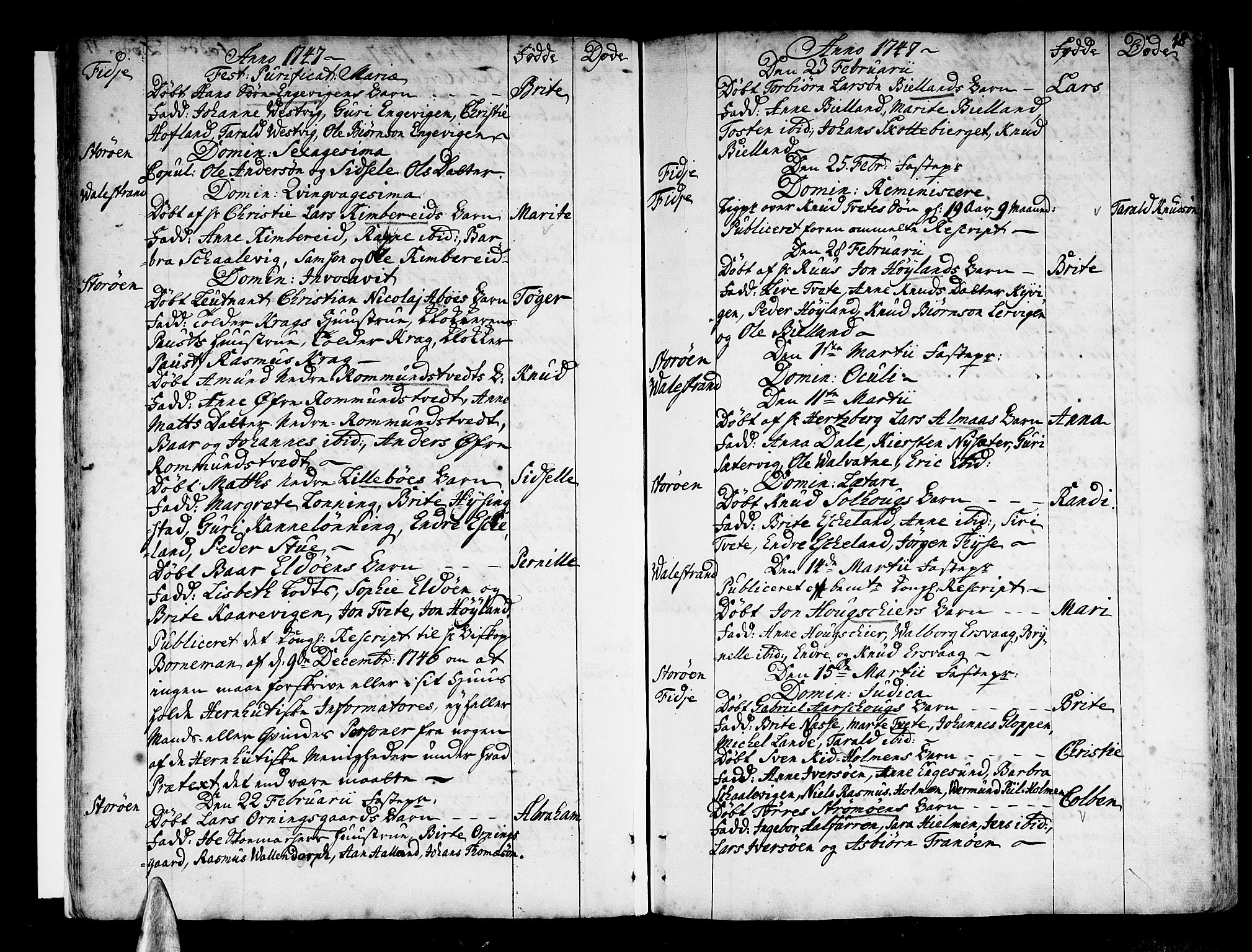 Stord sokneprestembete, AV/SAB-A-78201/H/Haa: Parish register (official) no. A 2, 1744-1777, p. 18