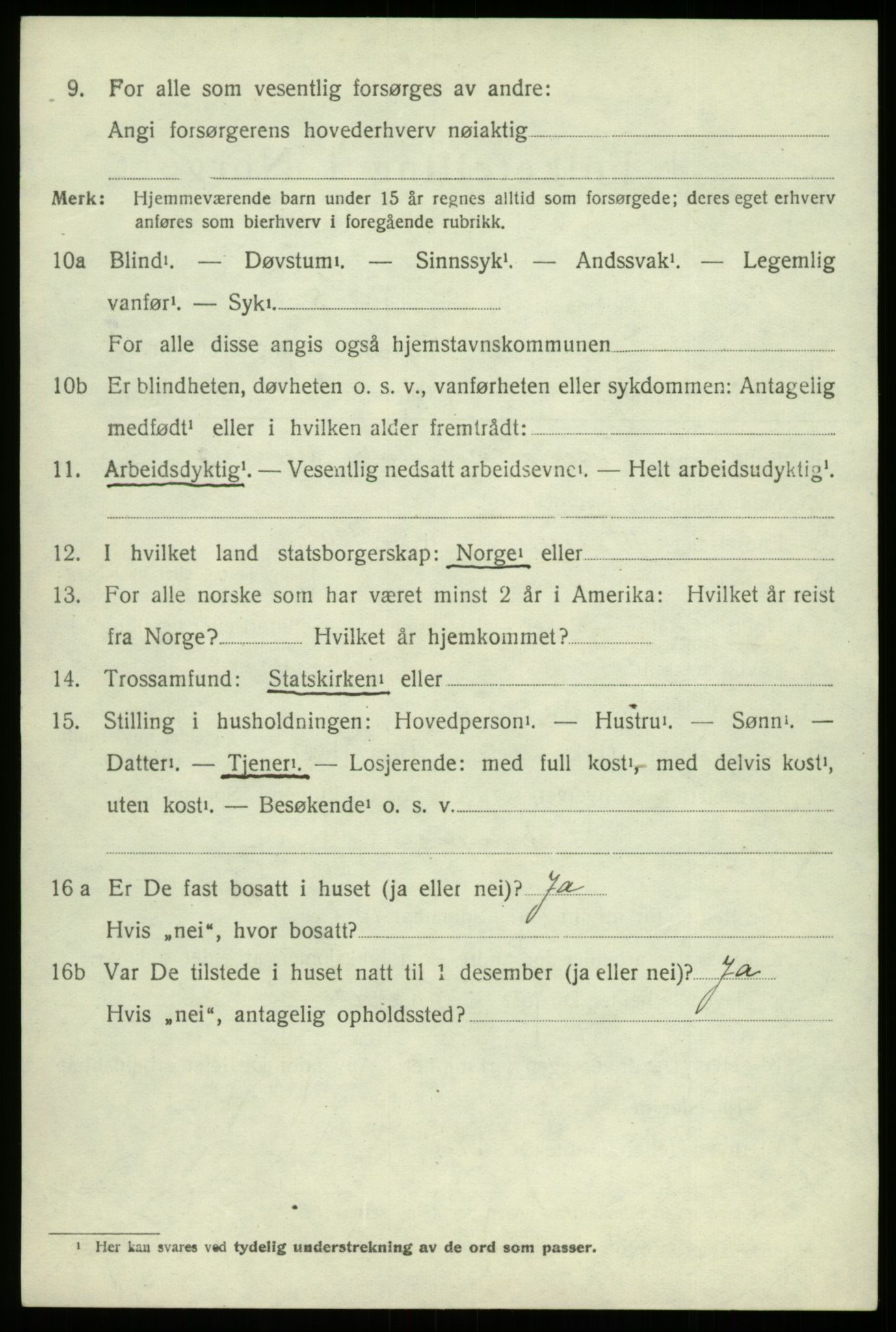 SAB, 1920 census for Fusa, 1920, p. 452