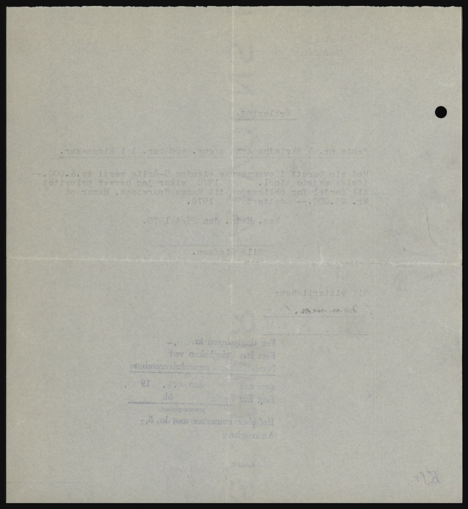 Nord-Hedmark sorenskriveri, SAH/TING-012/H/Hc/L0033: Mortgage book no. 33, 1970-1970, Diary no: : 2228/1970