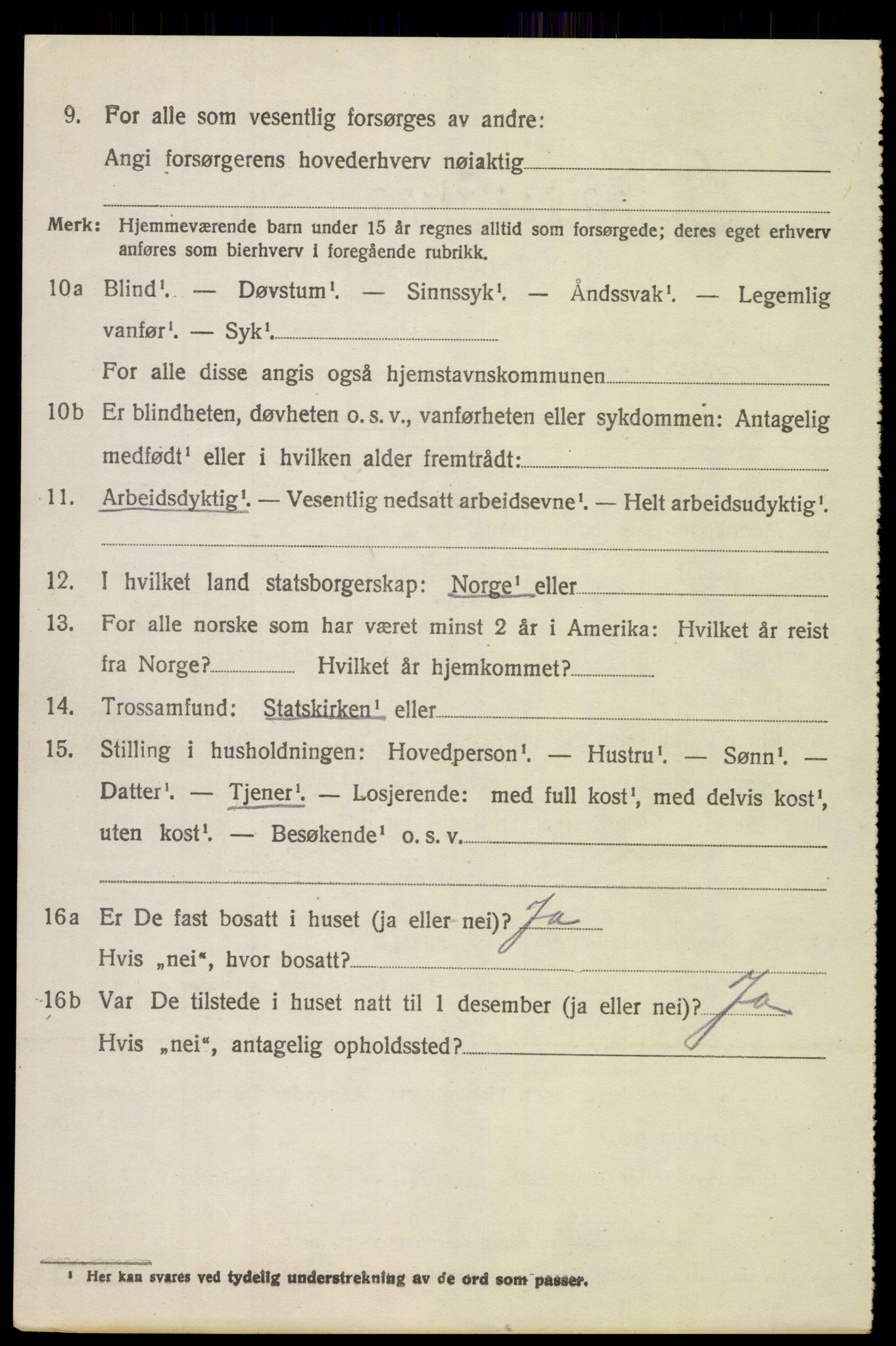 SAH, 1920 census for Ringebu, 1920, p. 7376