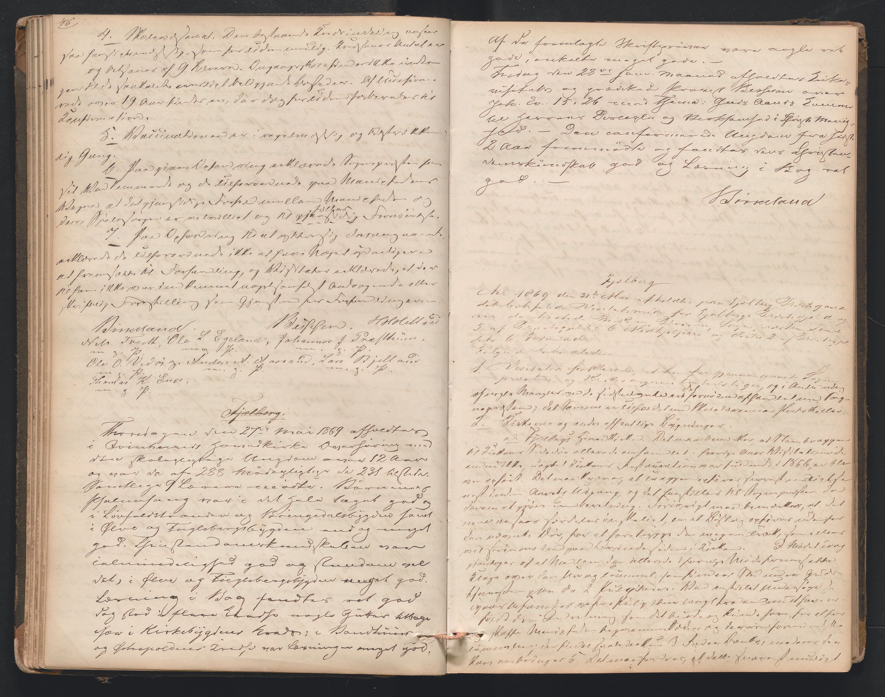 Nordre Sunnhordland prosti, AV/SAB-A-99912/F/L0001: Visitasprotokoll , 1860-1959, p. 46