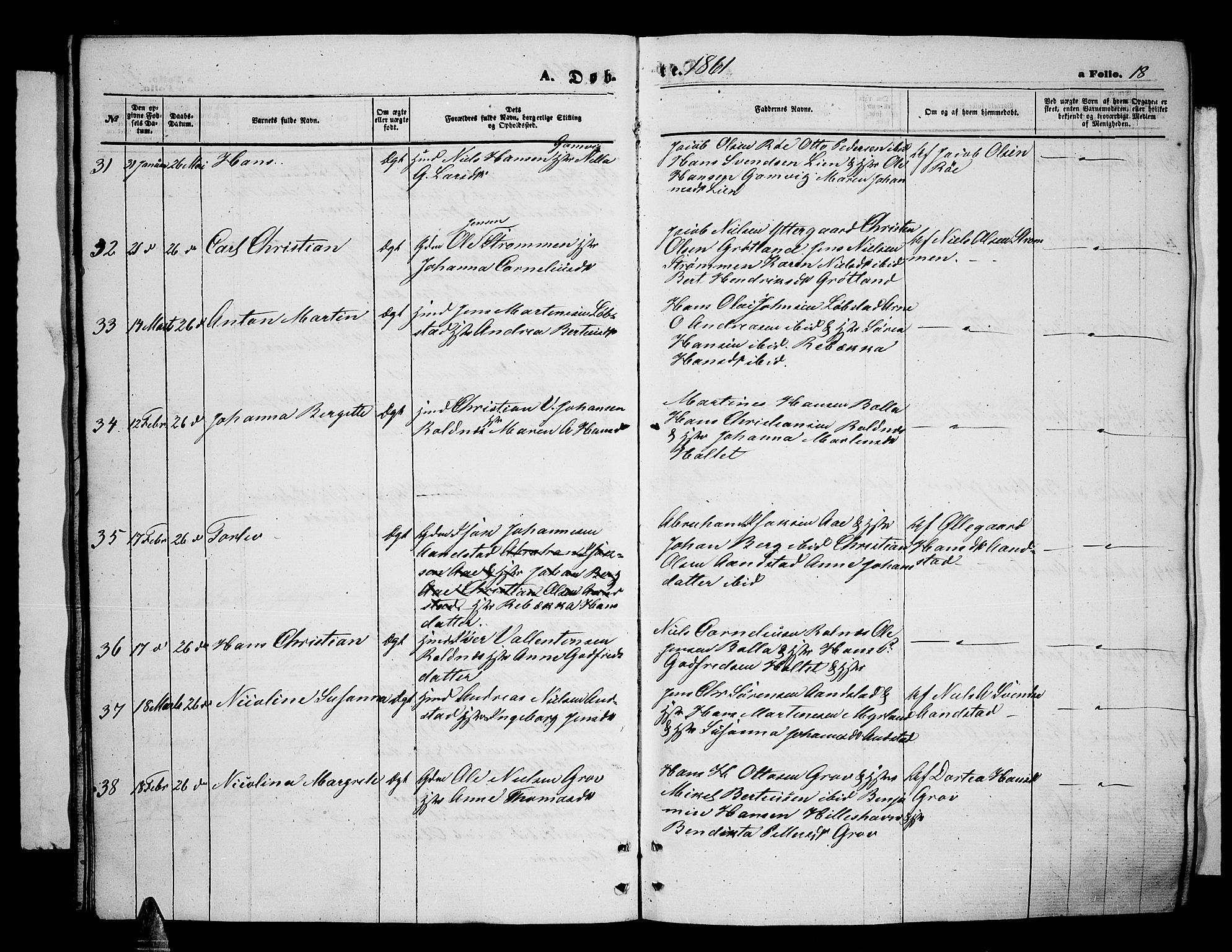 Ibestad sokneprestembete, AV/SATØ-S-0077/H/Ha/Hab/L0005klokker: Parish register (copy) no. 5, 1860-1871, p. 18