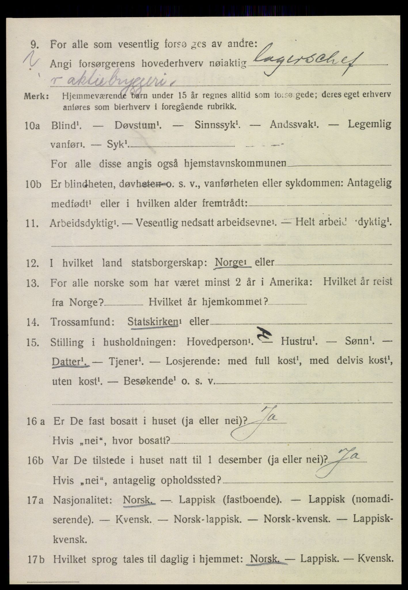 SAT, 1920 census for Nordvik, 1920, p. 1777