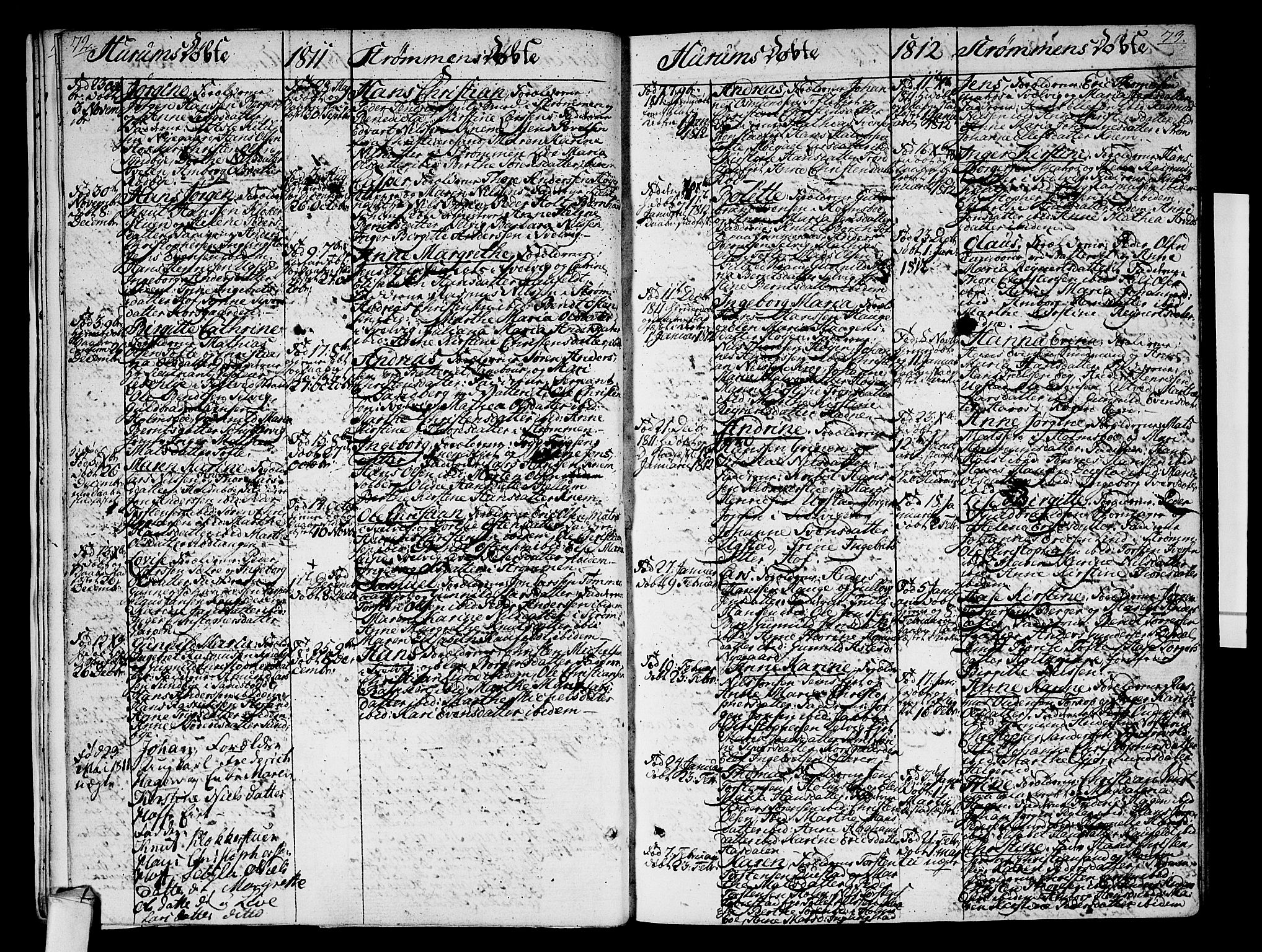 Hurum kirkebøker, SAKO/A-229/F/Fa/L0008: Parish register (official) no. 8, 1810-1815, p. 72-73