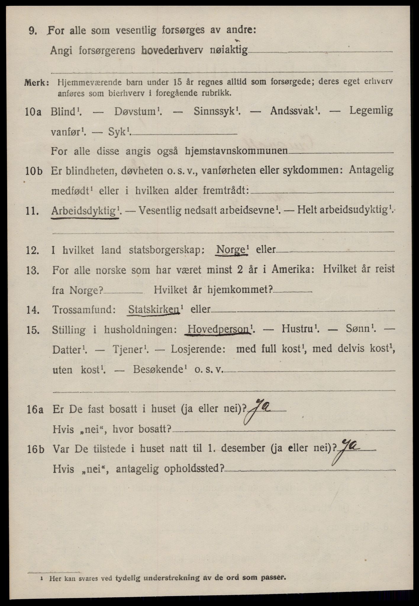 SAT, 1920 census for Tingvoll, 1920, p. 5721