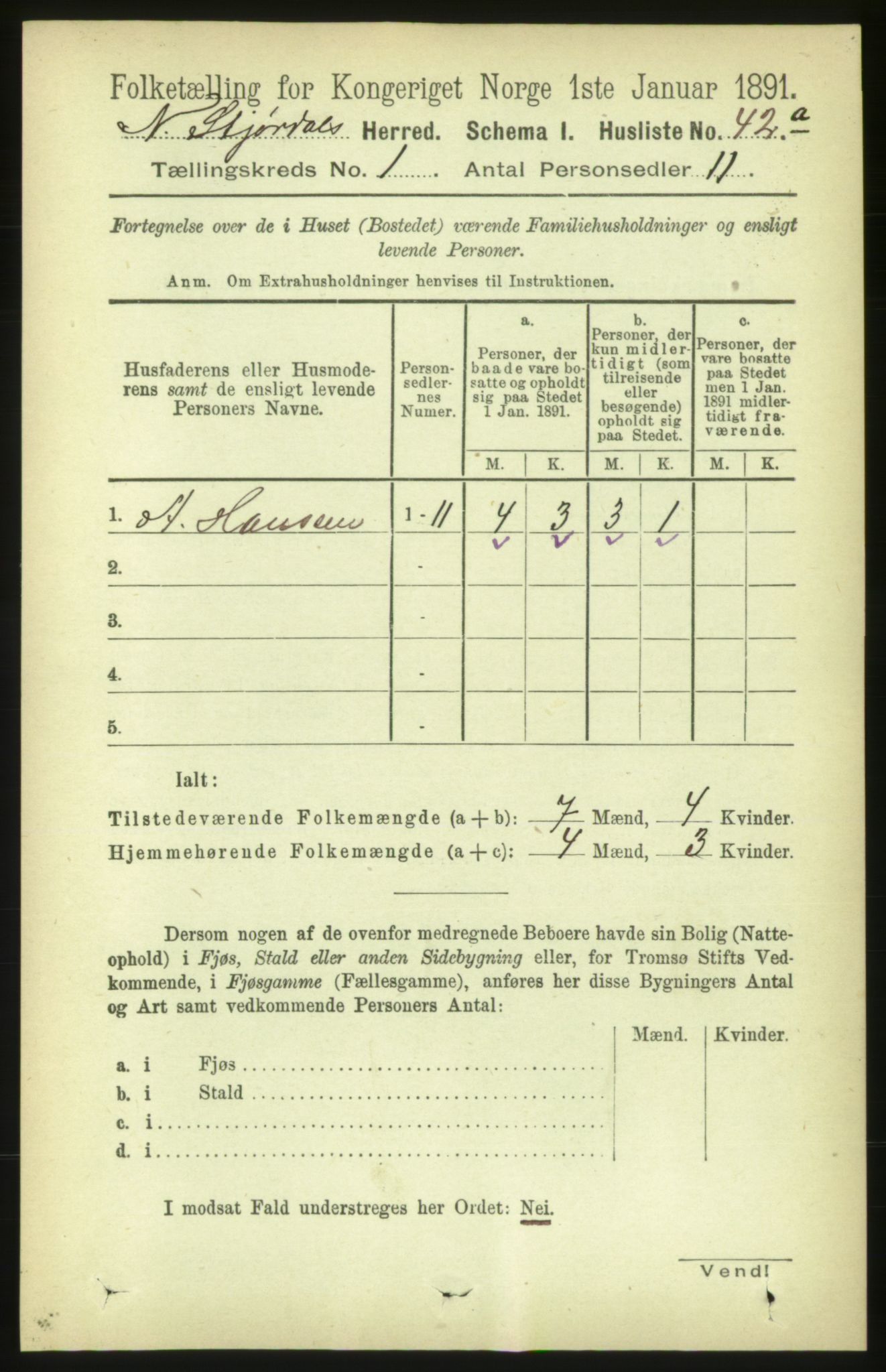 RA, 1891 census for 1714 Nedre Stjørdal, 1891, p. 89