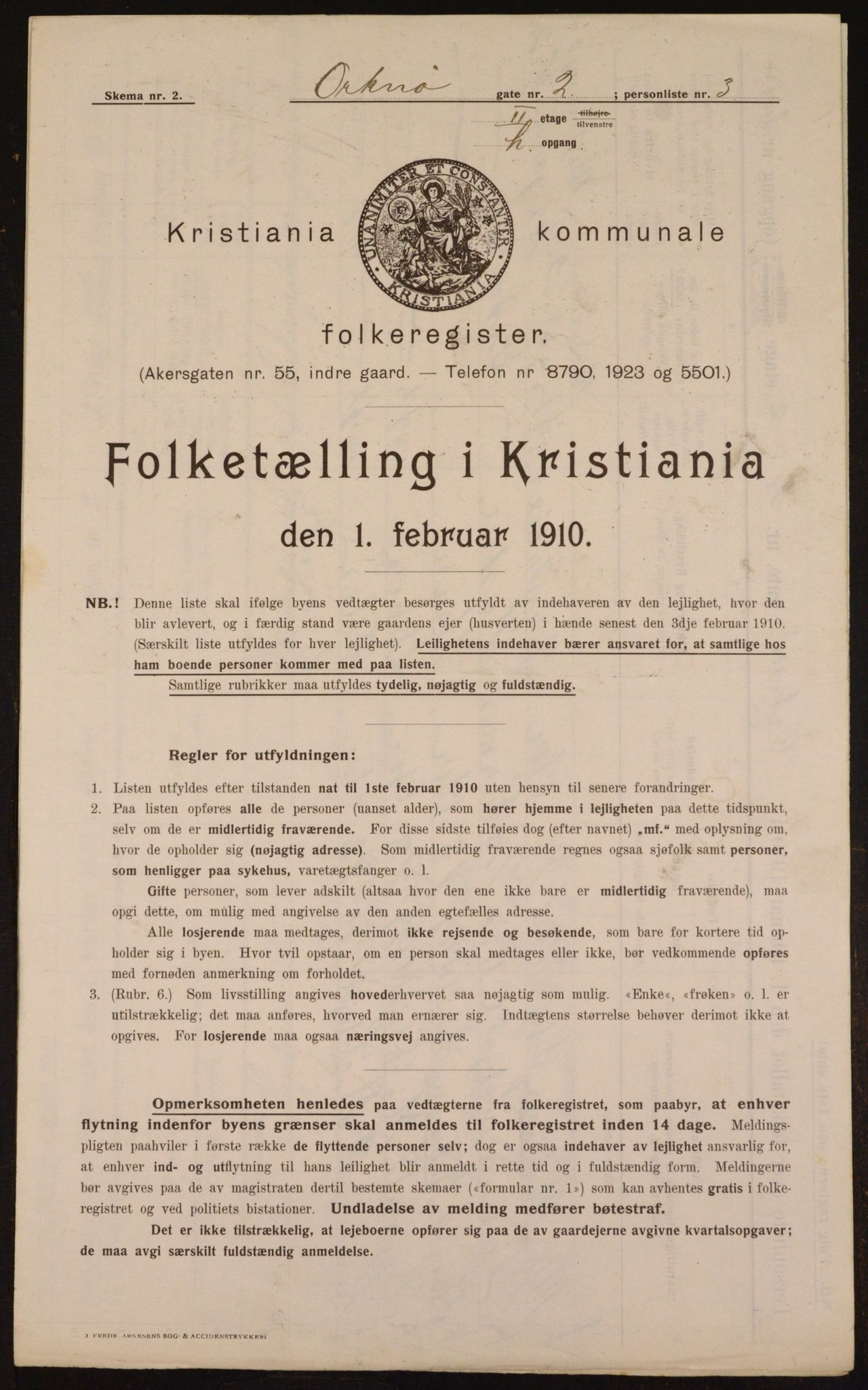 OBA, Municipal Census 1910 for Kristiania, 1910, p. 73127