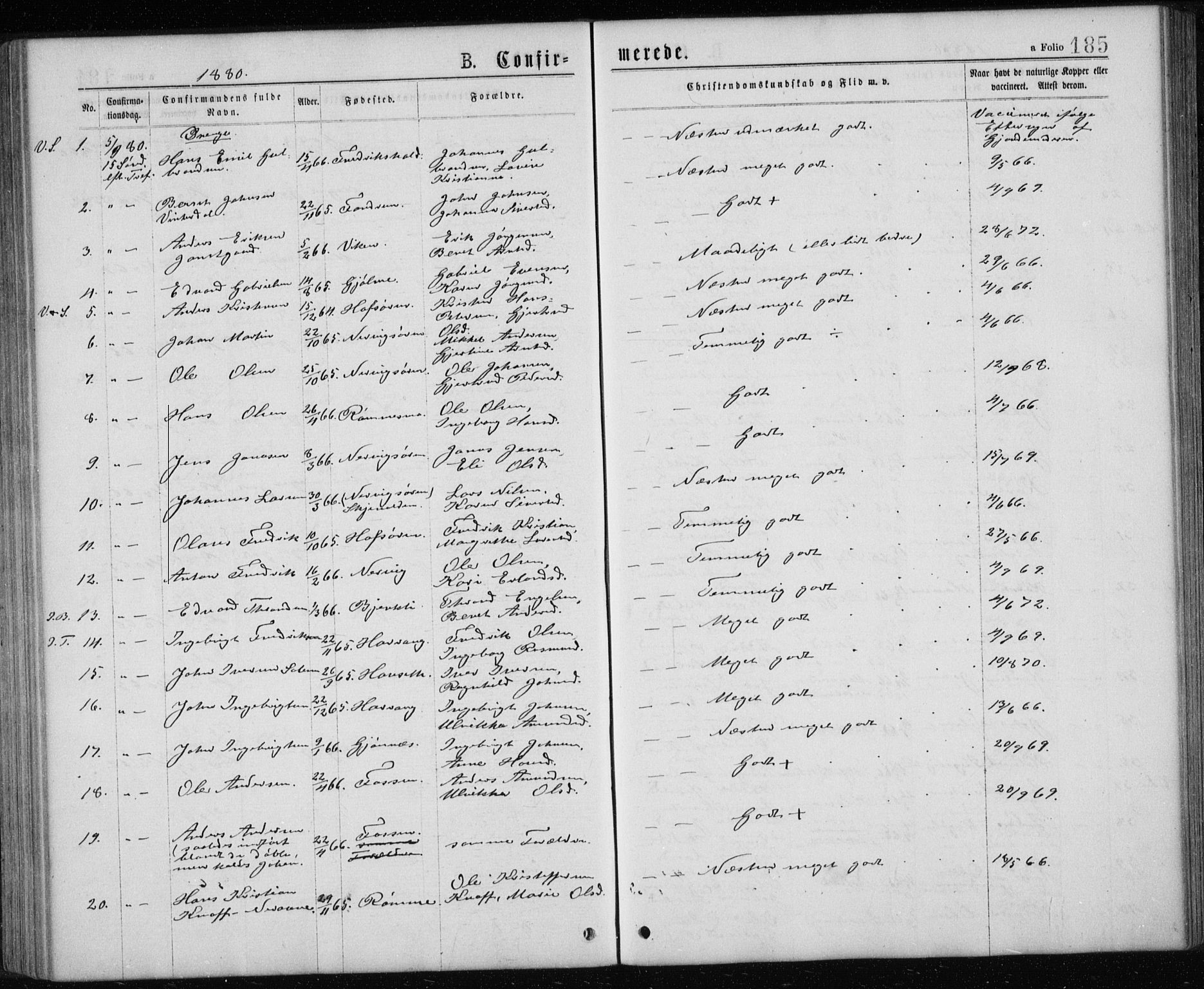 Ministerialprotokoller, klokkerbøker og fødselsregistre - Sør-Trøndelag, SAT/A-1456/668/L0817: Parish register (copy) no. 668C06, 1873-1884, p. 185