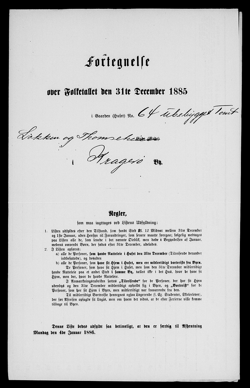 SAKO, 1885 census for 0801 Kragerø, 1885, p. 783