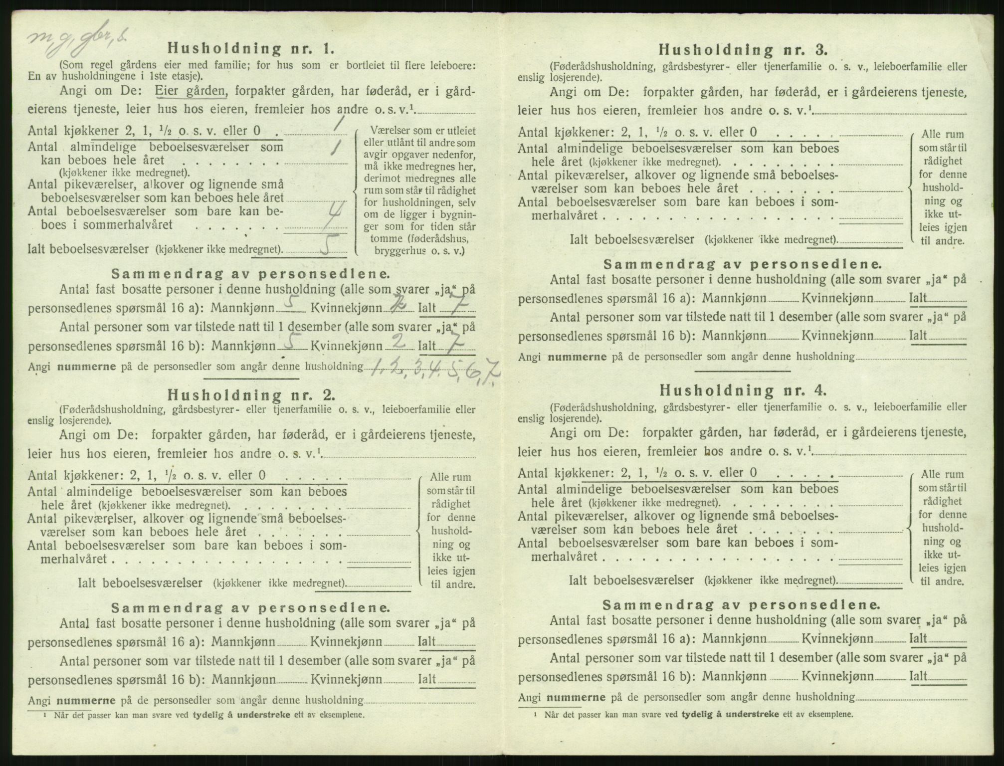 SAT, 1920 census for Aukra, 1920, p. 300