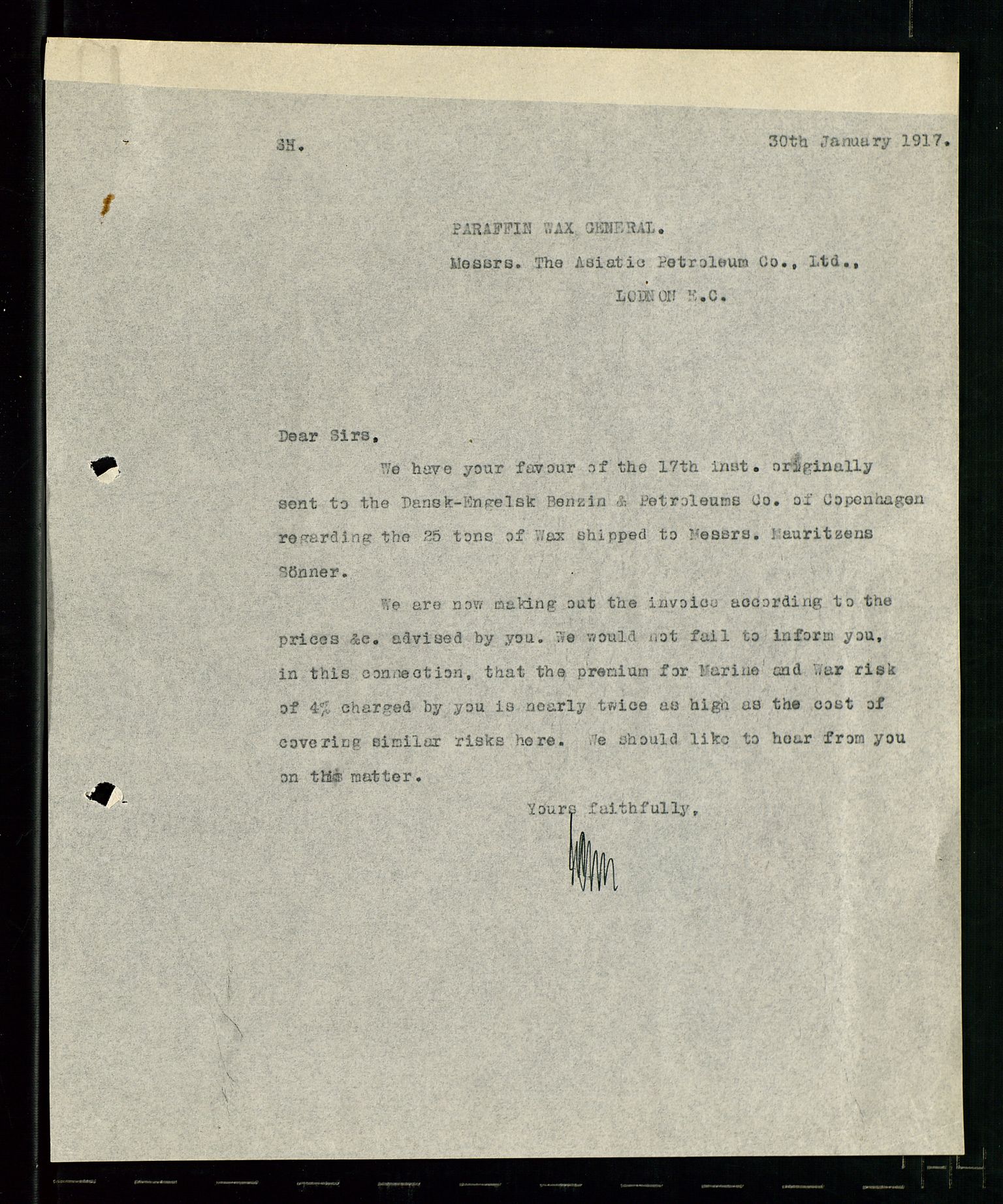 Pa 1521 - A/S Norske Shell, AV/SAST-A-101915/E/Ea/Eaa/L0001: Sjefskorrespondanse, 1917, p. 625