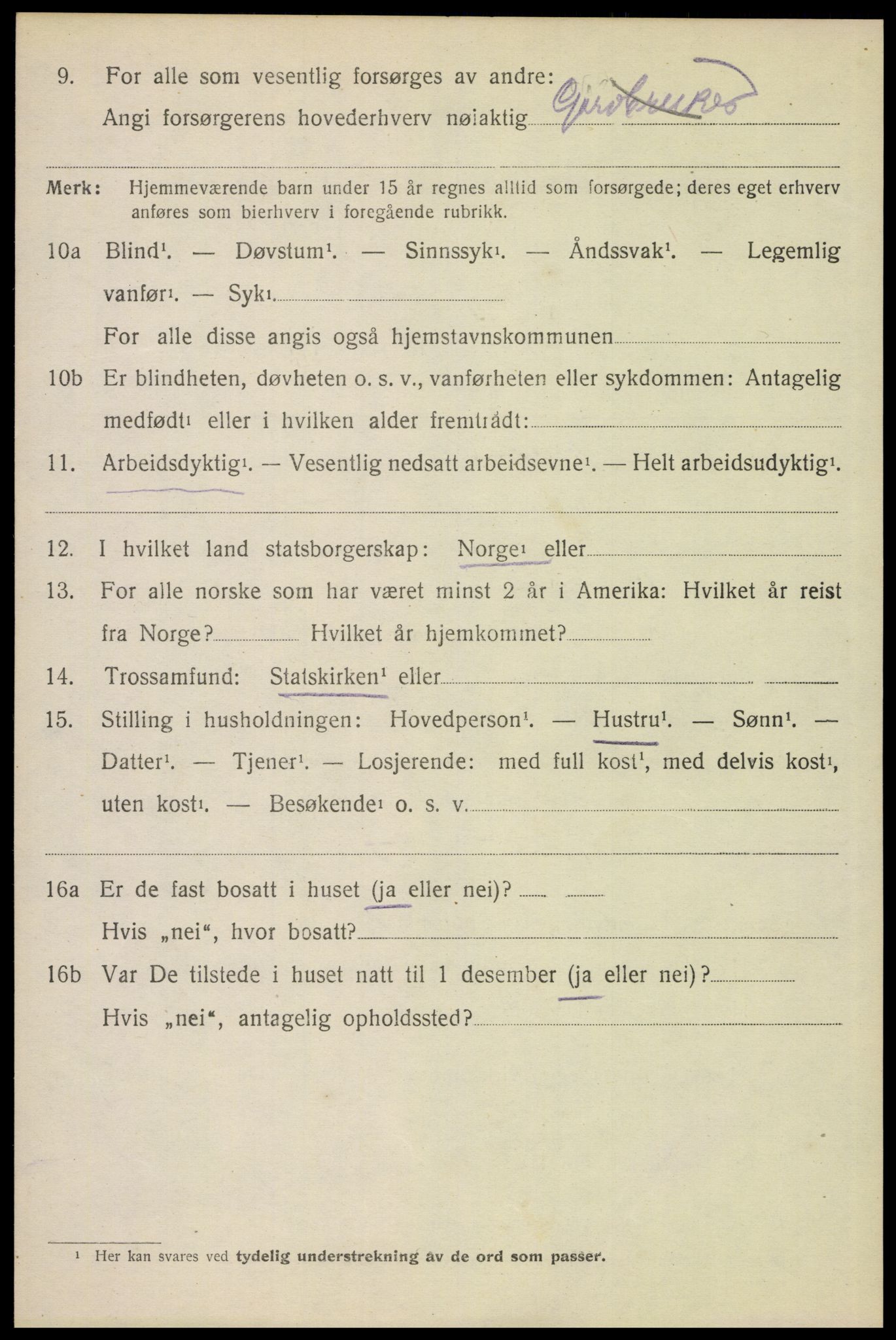 SAH, 1920 census for Åsnes, 1920, p. 13419