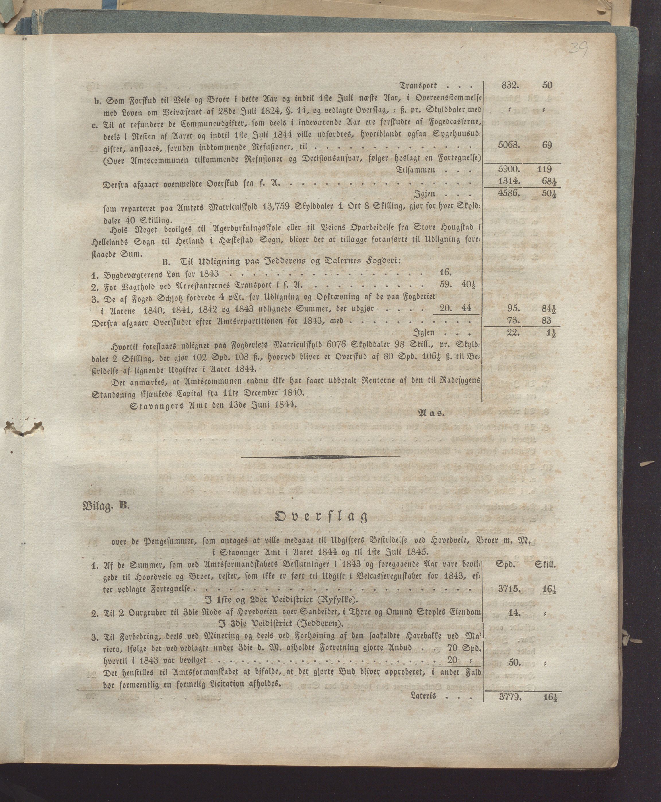 Rogaland fylkeskommune - Fylkesrådmannen , IKAR/A-900/A, 1838-1848, p. 140