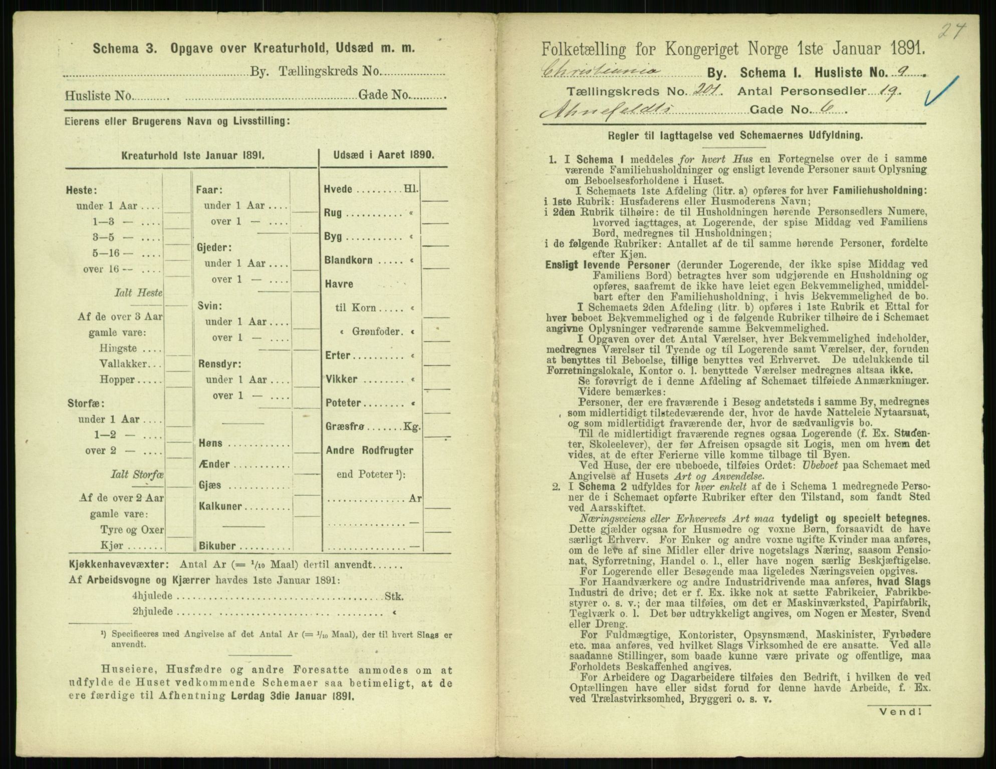 RA, 1891 census for 0301 Kristiania, 1891, p. 120894