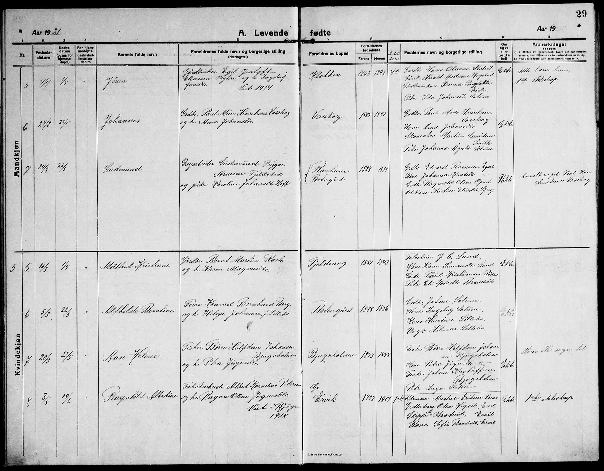 Ministerialprotokoller, klokkerbøker og fødselsregistre - Sør-Trøndelag, SAT/A-1456/651/L0648: Parish register (copy) no. 651C02, 1915-1945, p. 29