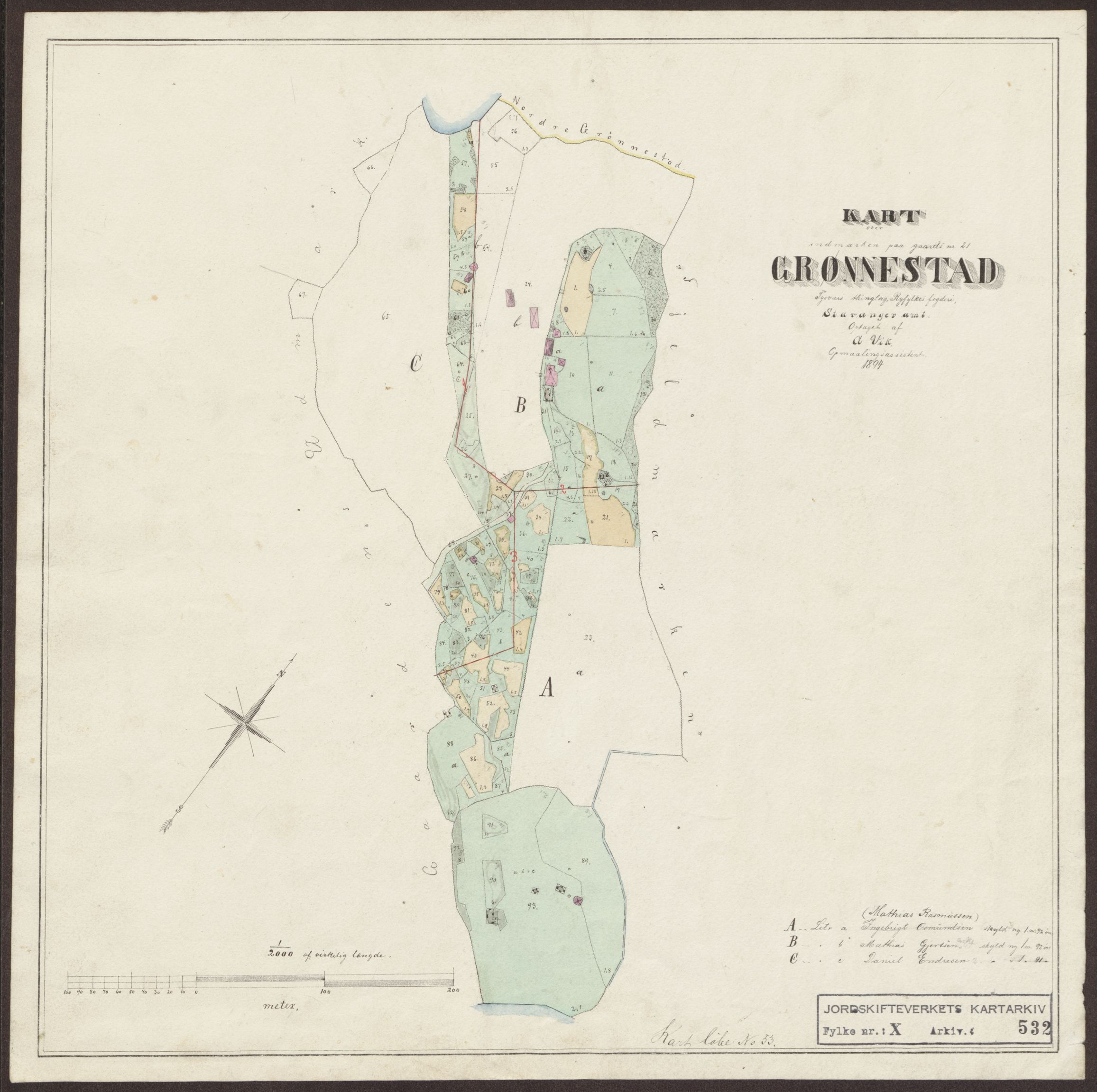 Jordskifteverkets kartarkiv, AV/RA-S-3929/T, 1859-1988, p. 602
