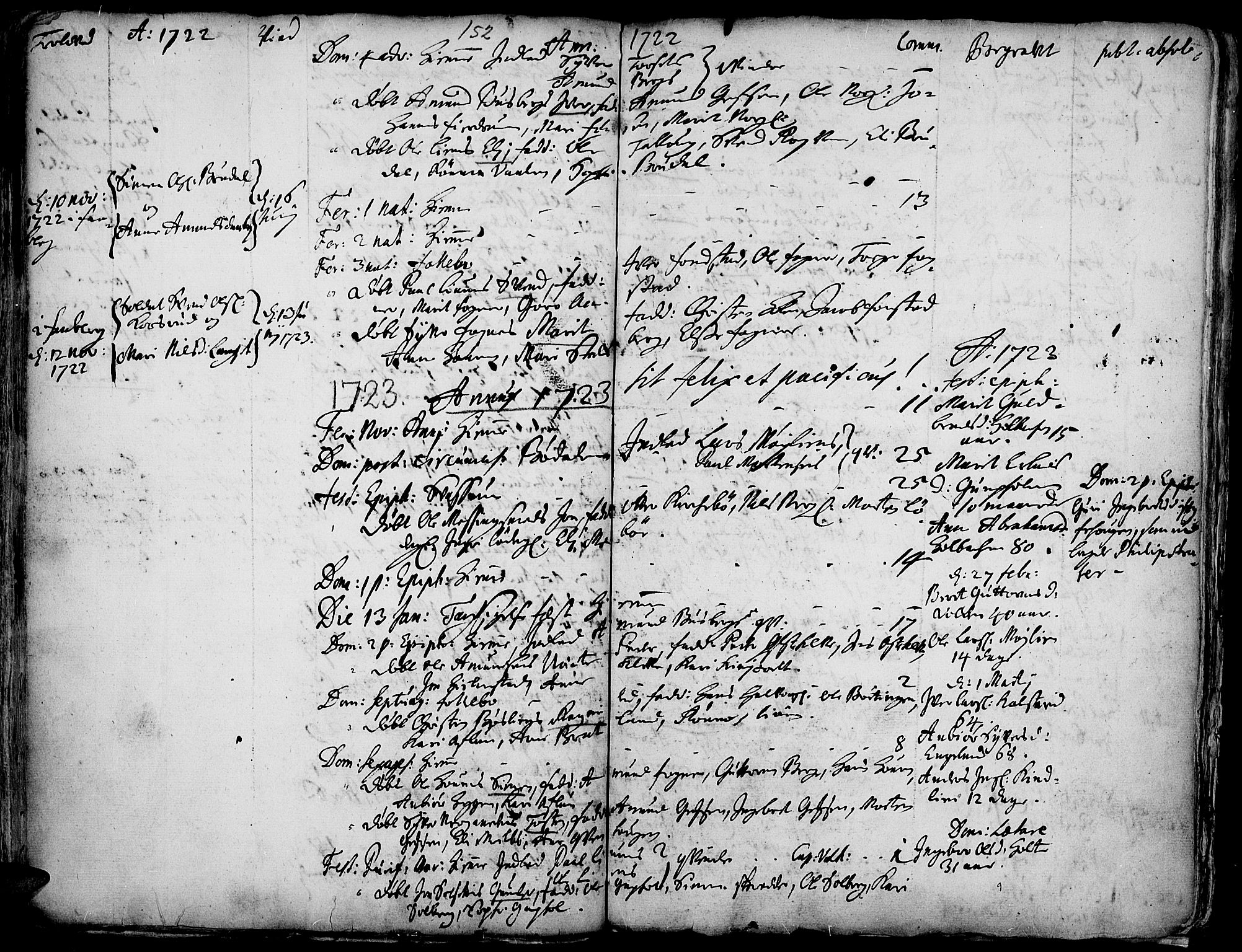 Gausdal prestekontor, SAH/PREST-090/H/Ha/Haa/L0001: Parish register (official) no. 1, 1693-1728, p. 152
