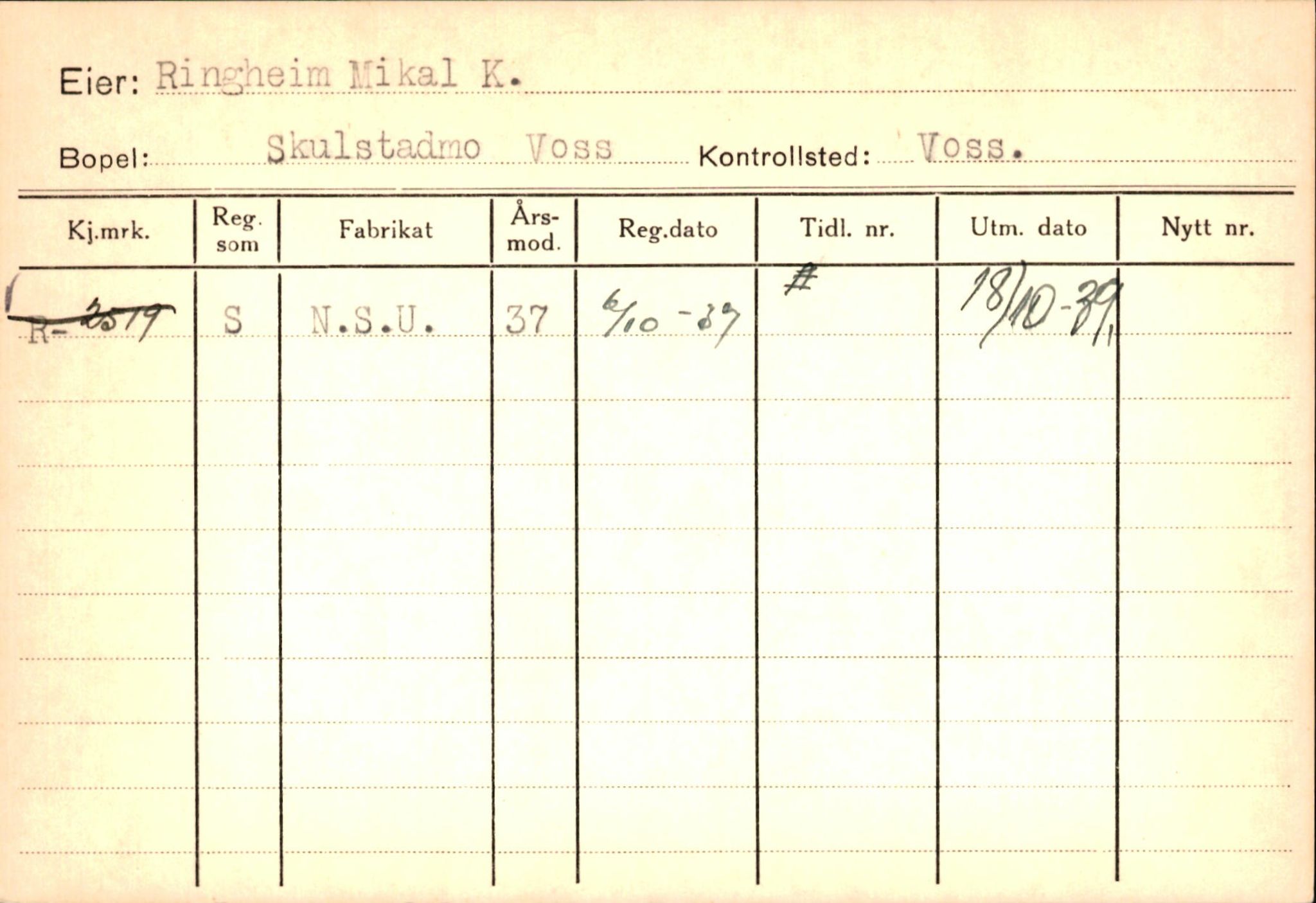 Statens vegvesen, Hordaland vegkontor, AV/SAB-A-5201/2/Ha/L0045: R-eierkort R, 1920-1971, p. 61