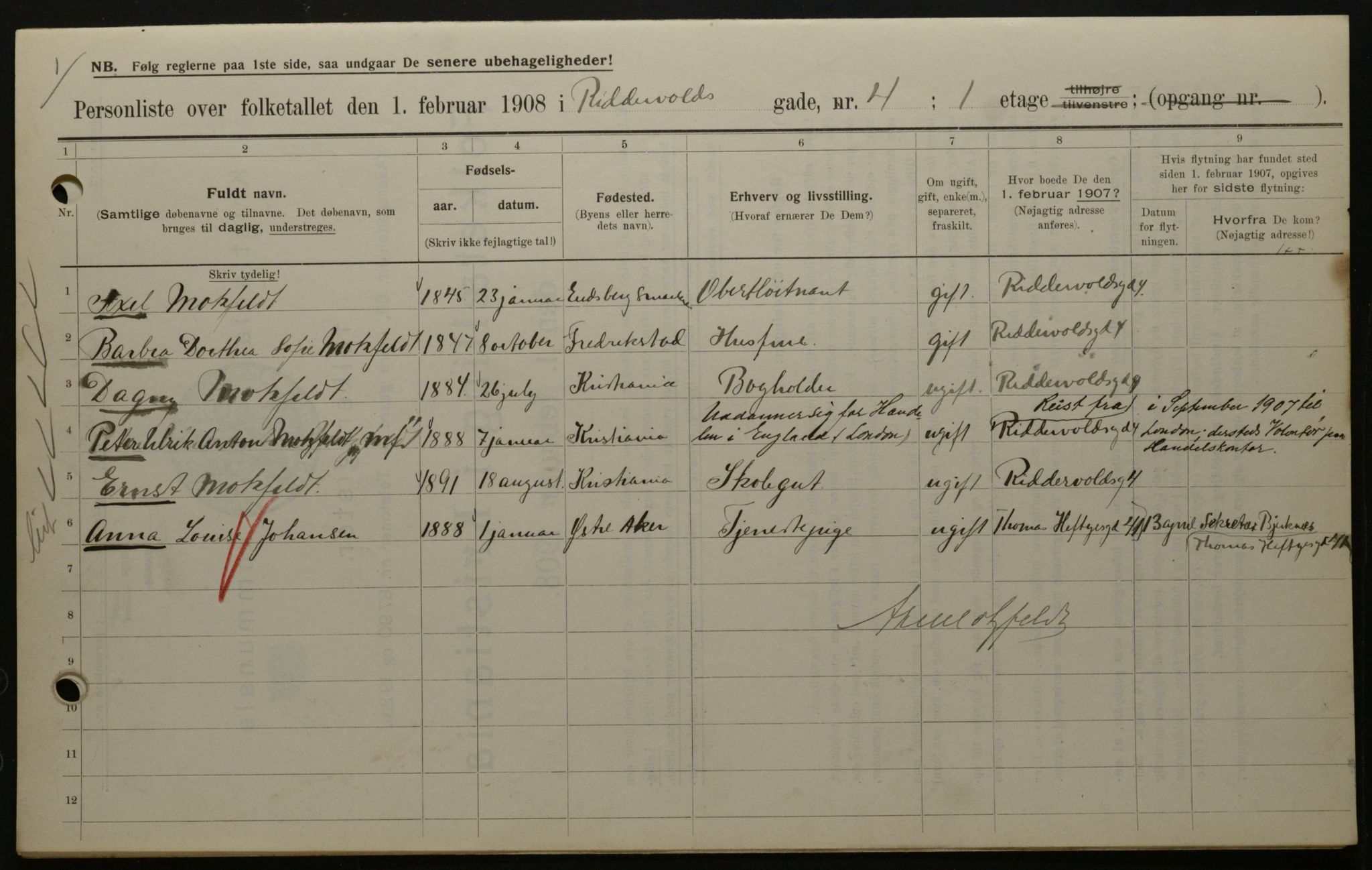 OBA, Municipal Census 1908 for Kristiania, 1908, p. 74629